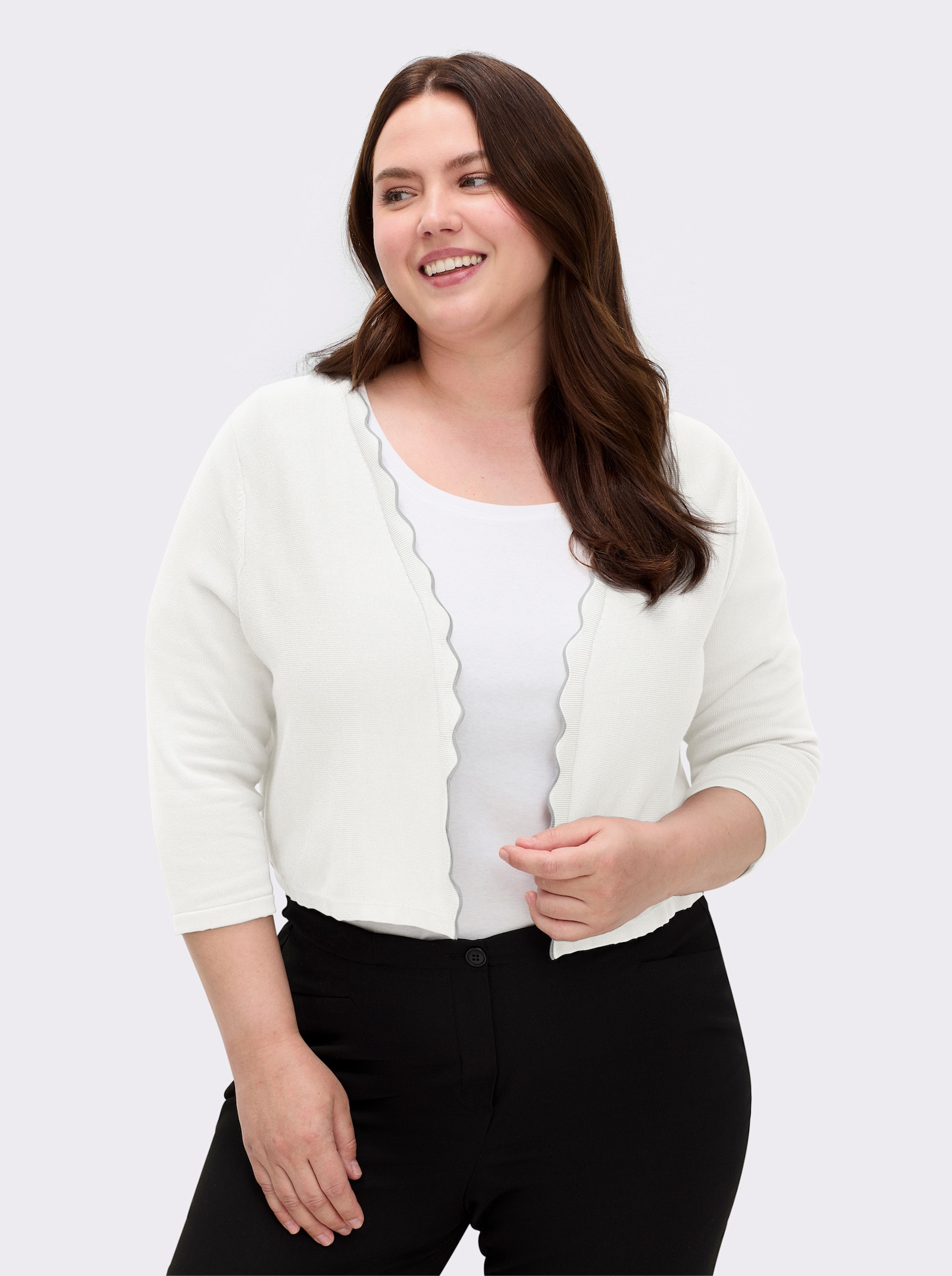 Bolero in Feinstrick-Qualität - ecru