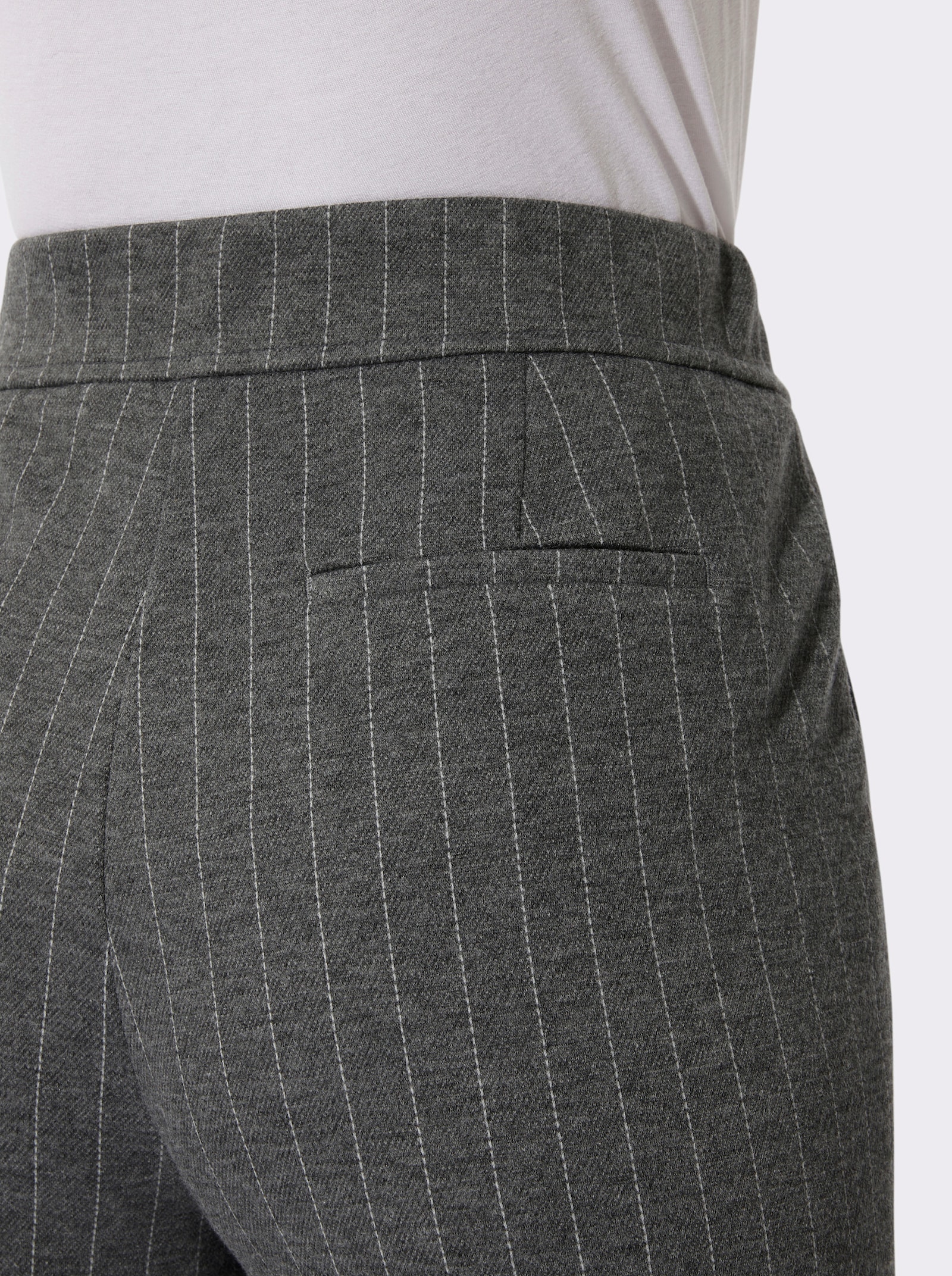 Ascari Schlupfhose mit Streifenmuster - anthrazit-hellgrau-meliert