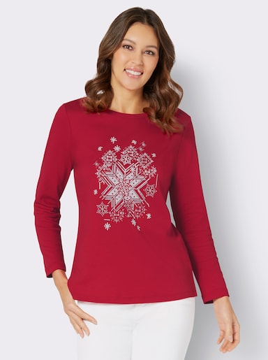 Sweatshirt - rood/wit