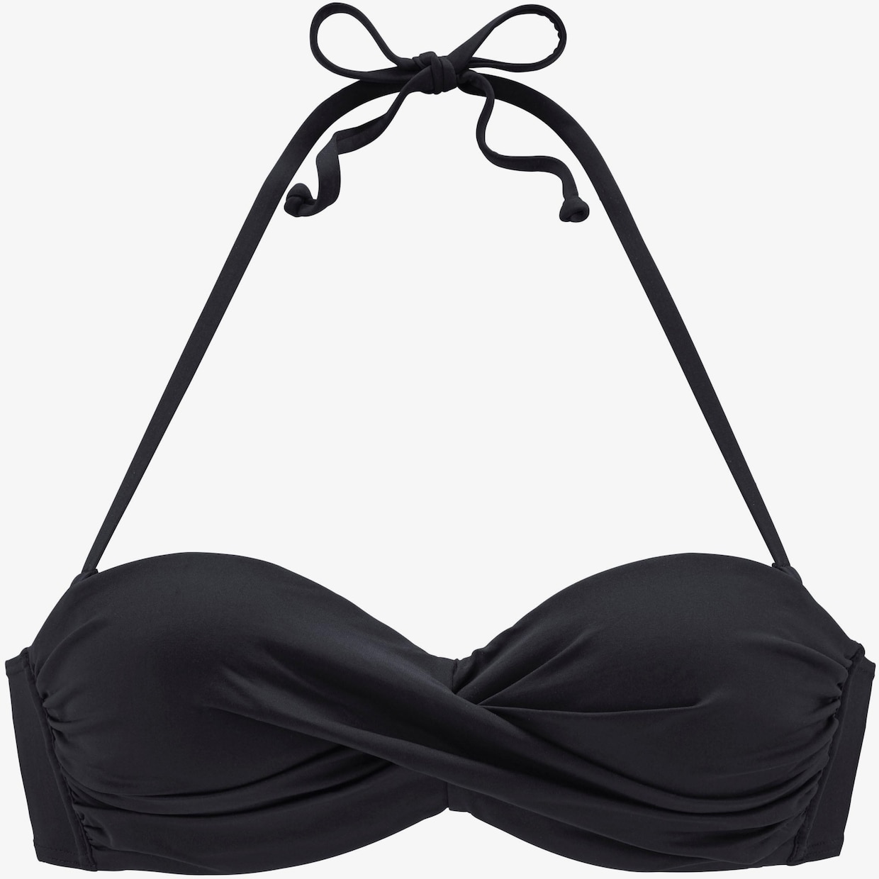 LASCANA Bügel-Bandeau-Bikini-Top - schwarz