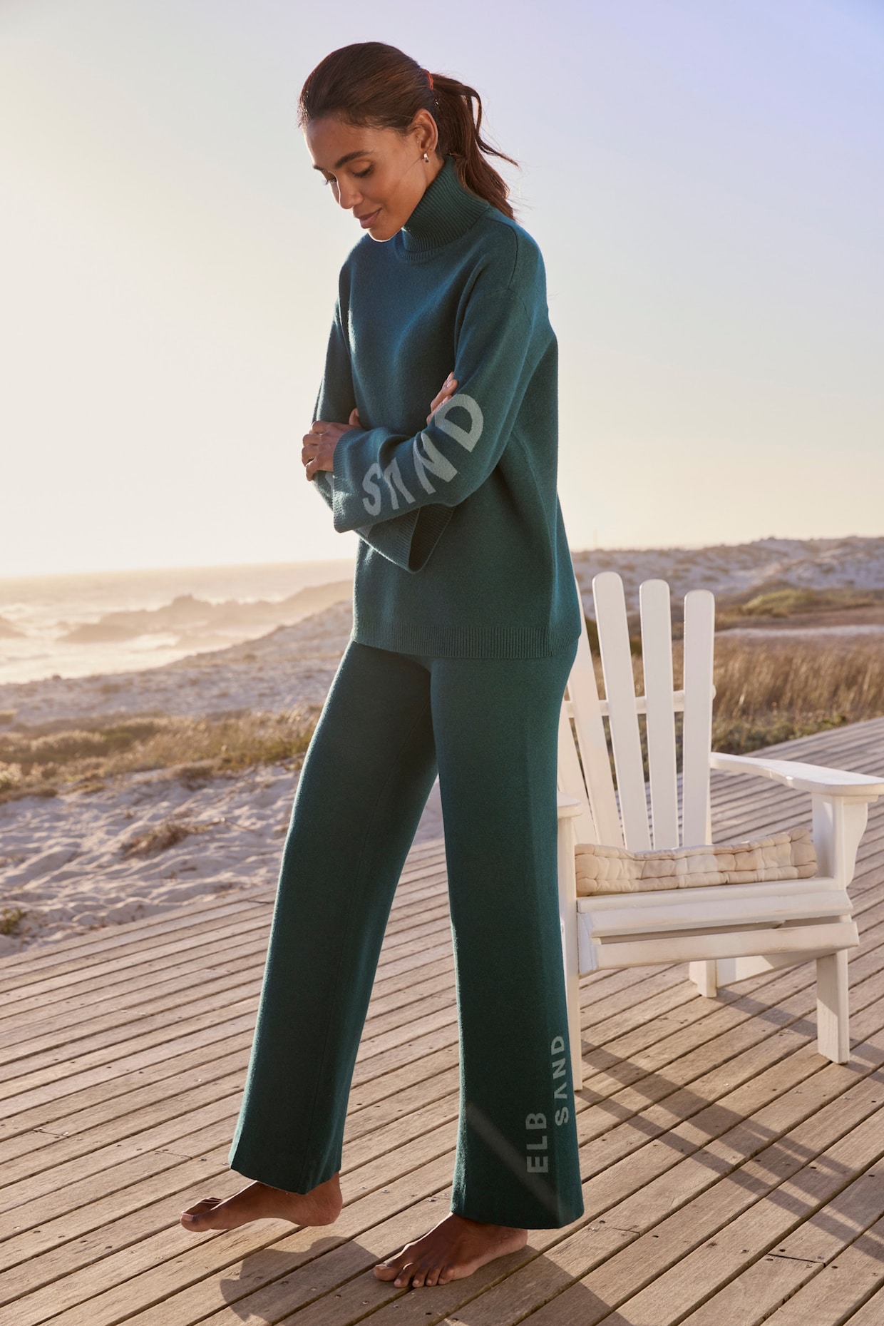 Elbsand Strickhose - petrol
