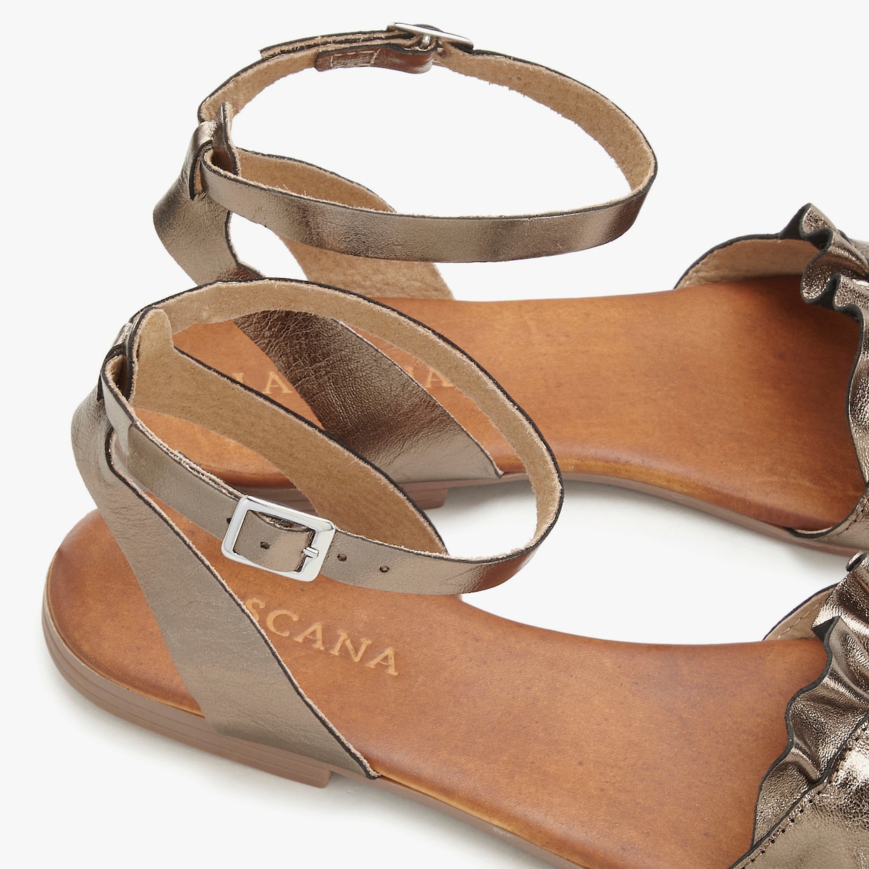 LASCANA sandalen - antiekgoudkleurig
