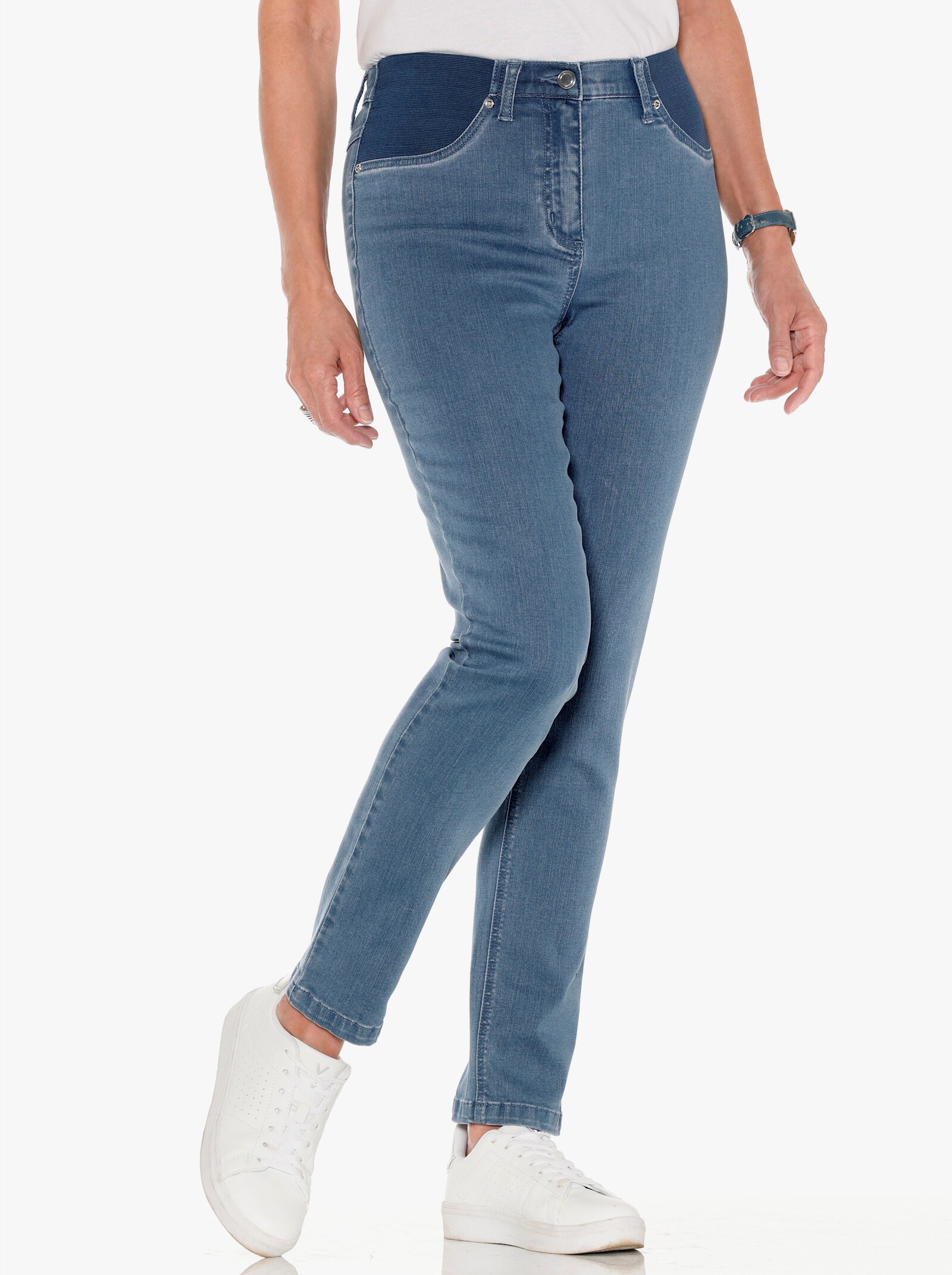Jeans in stretchkwaliteit - blue-bleached