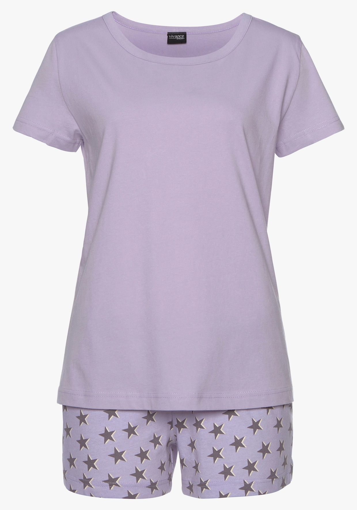 Vivance Dreams Pyjama court - noir, parme