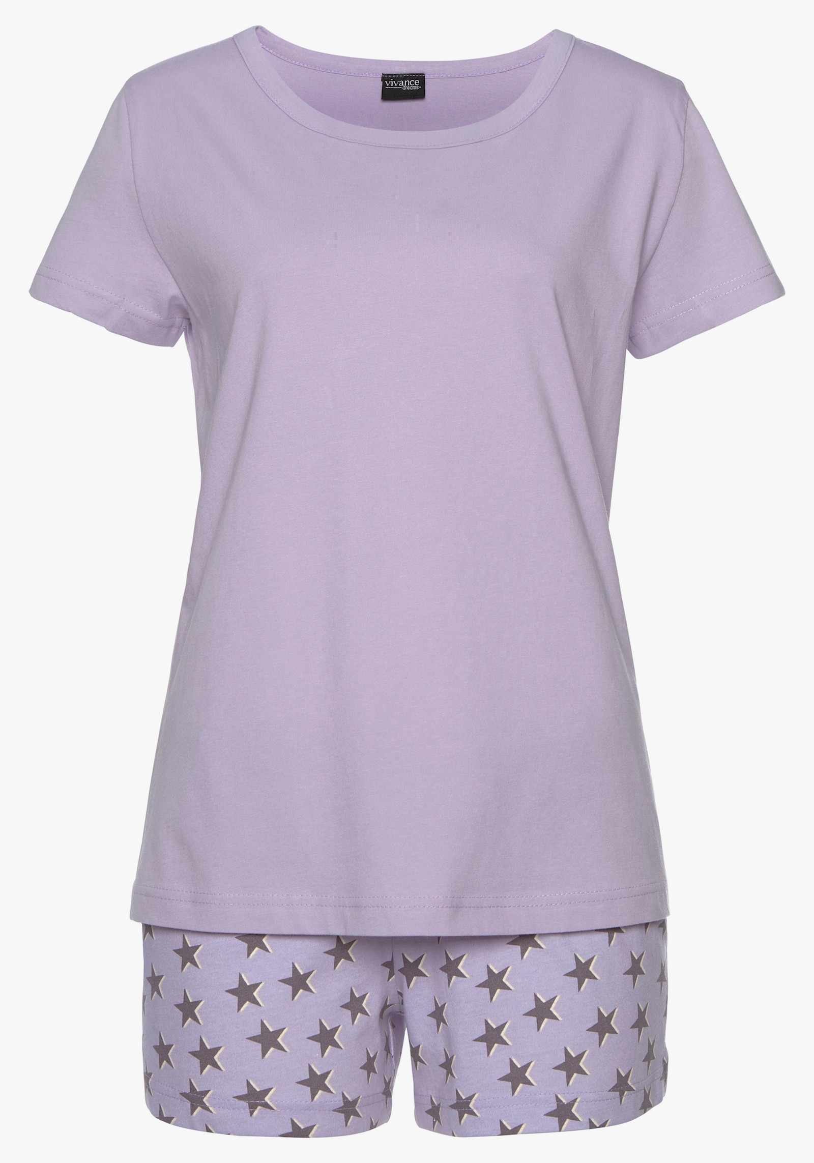 Vivance Dreams Shortama - zwart, lila