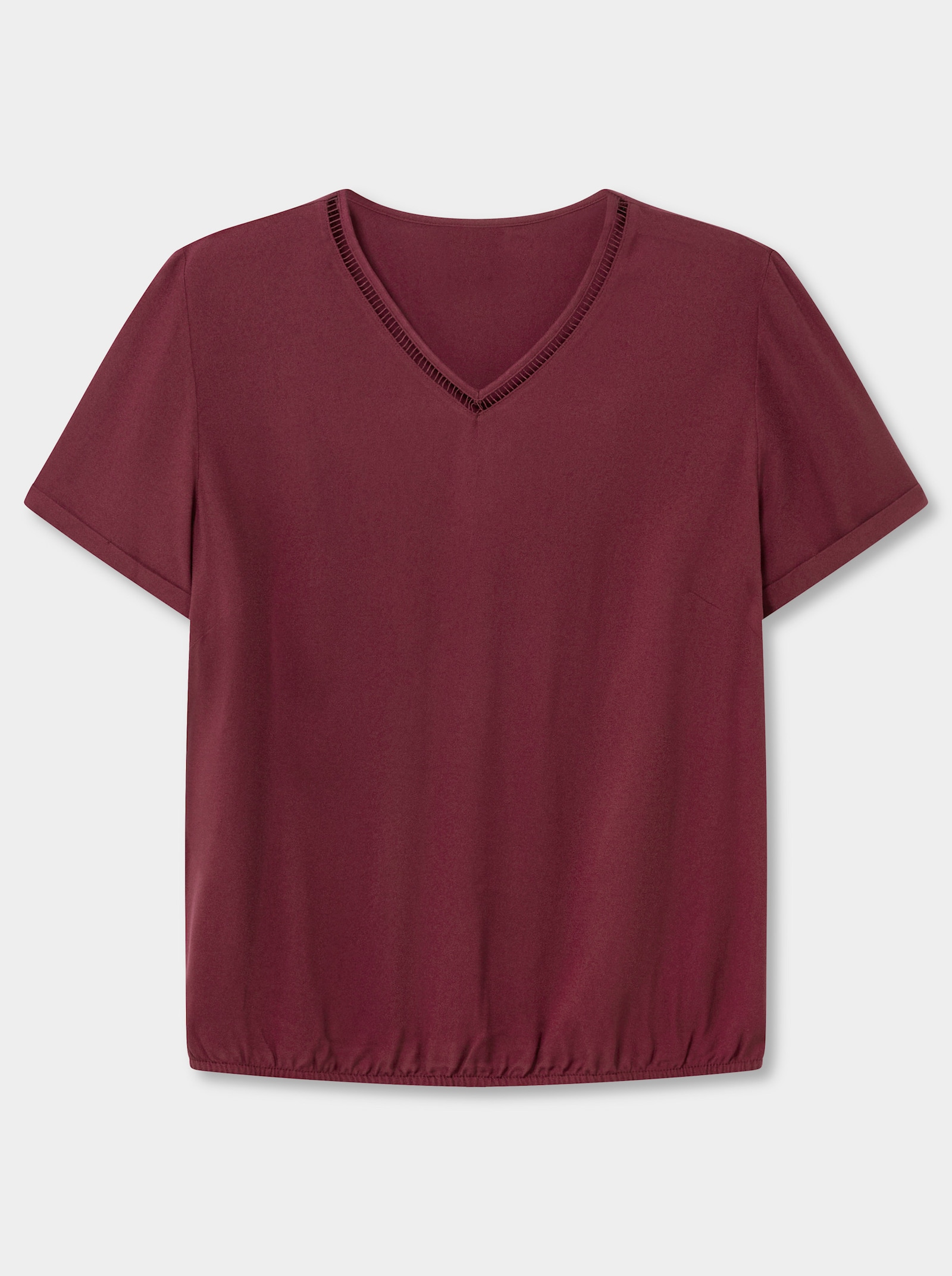 sheego Tunika mit verlängerten Halbärmeln - bordeaux