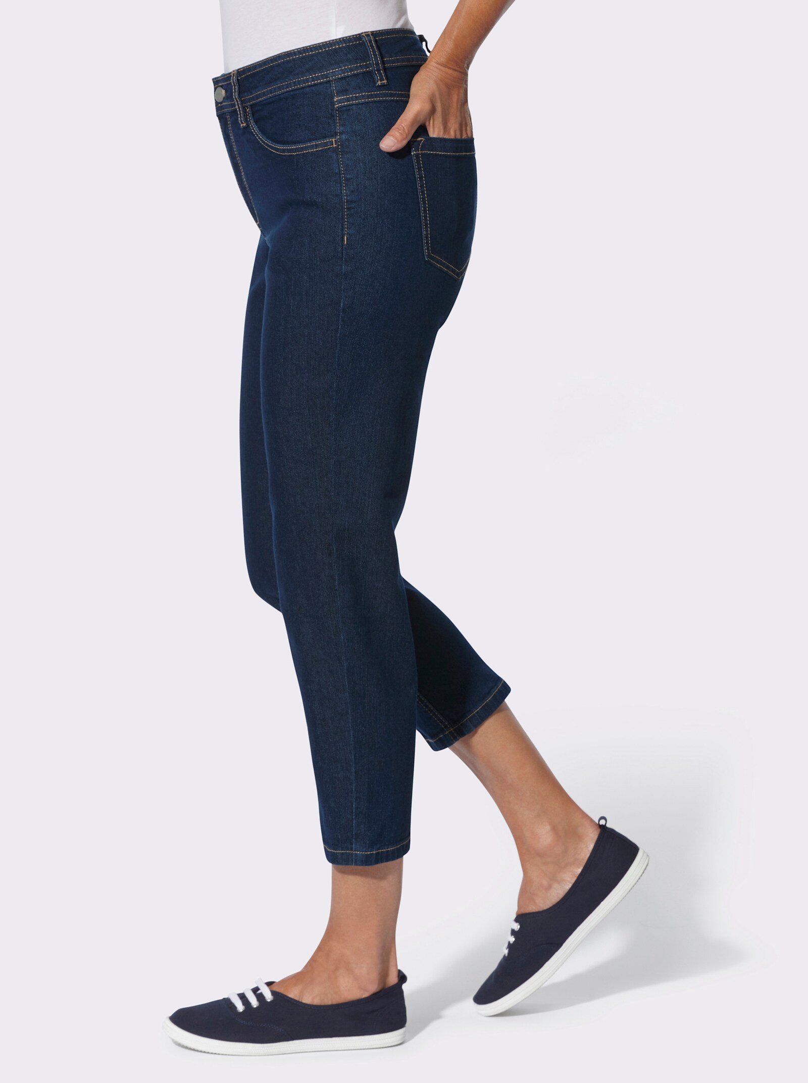 7/8-Jeans in 5-Pocket-Form - dark blue