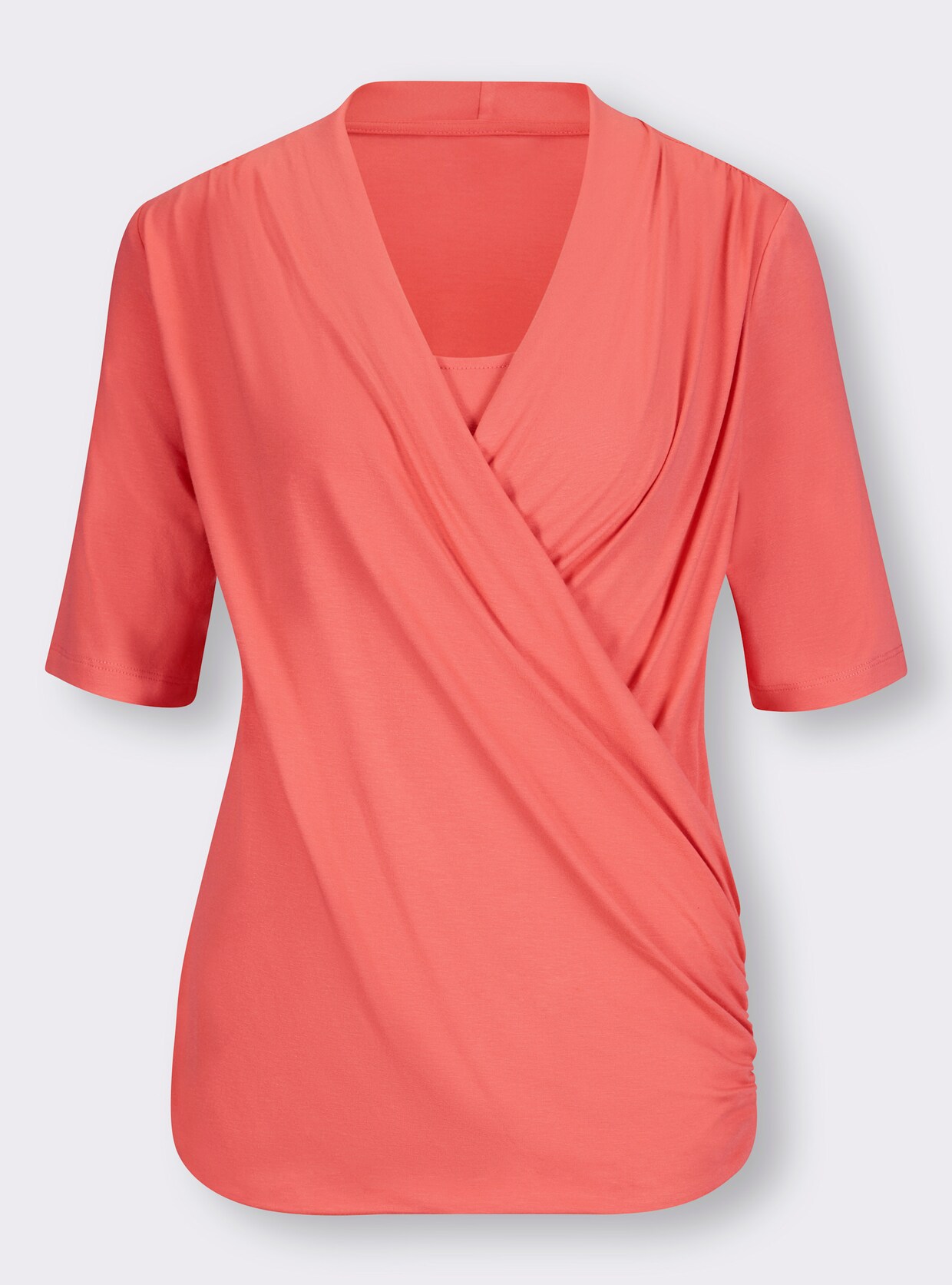 heine Shirt met korte mouwen - koraal