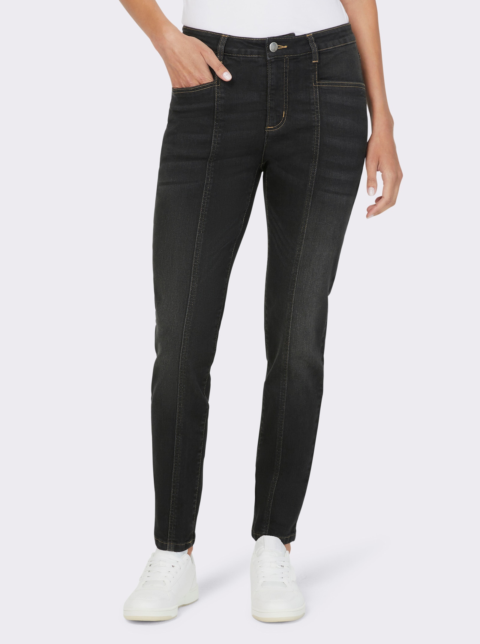 heine Jeans mit Teilnungsnähten - black denim
