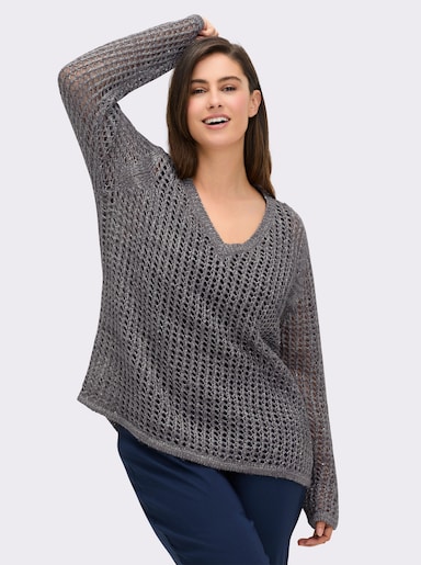 sheego Pullover - antraciet