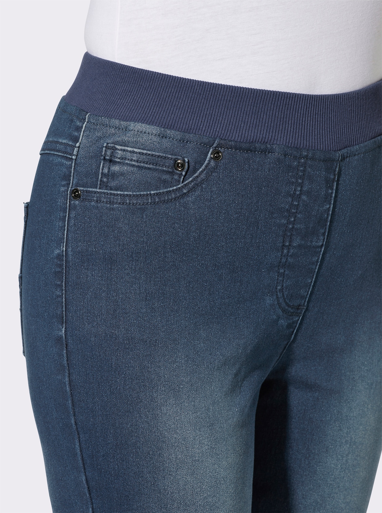 7/8-Jeans - blue-stone-washed