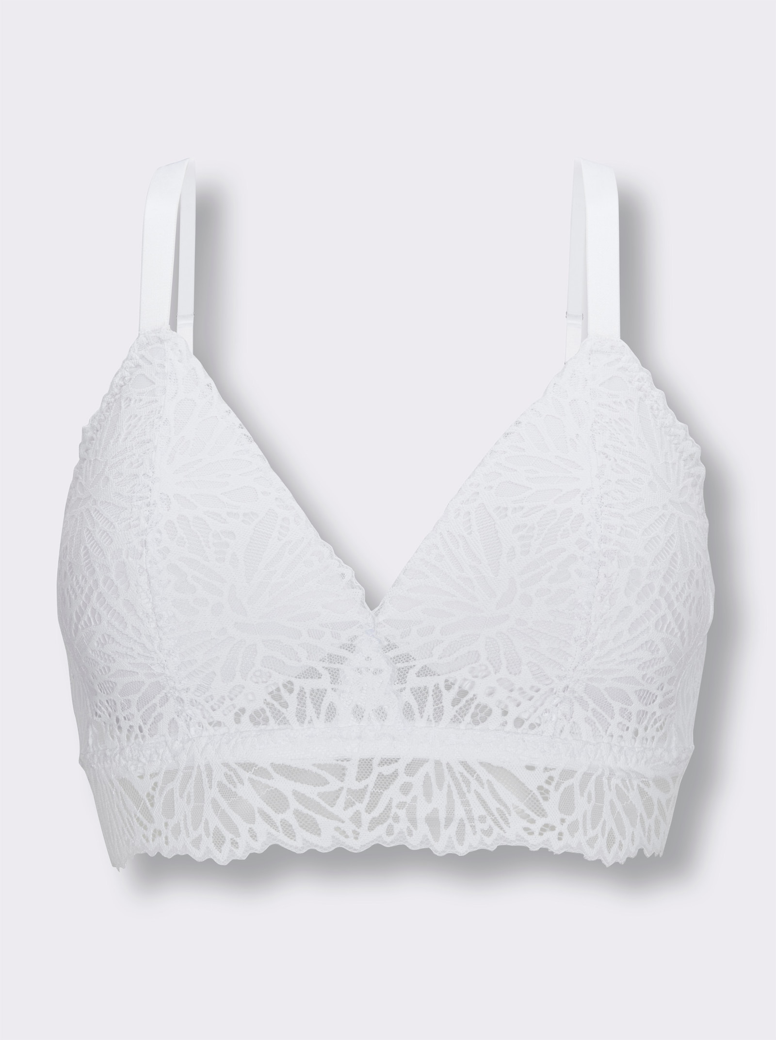 wäschepur Schalen-BH ohne Bügel mit vorgeformten Cups - weiß