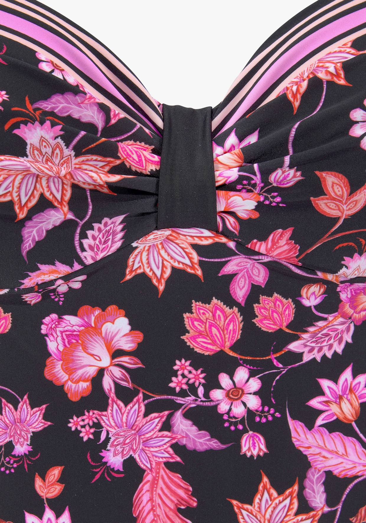 LASCANA Bügel-Tankini-Top - schwarz-pink