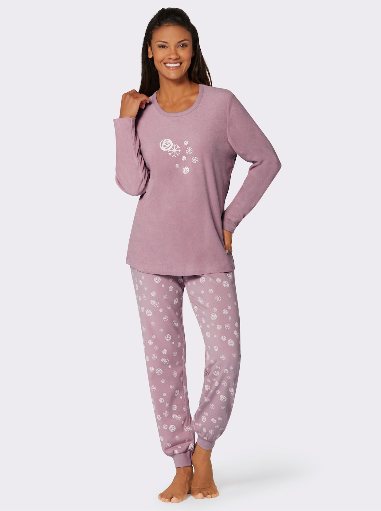 wäschepur Pyjama - rozenhout geprint