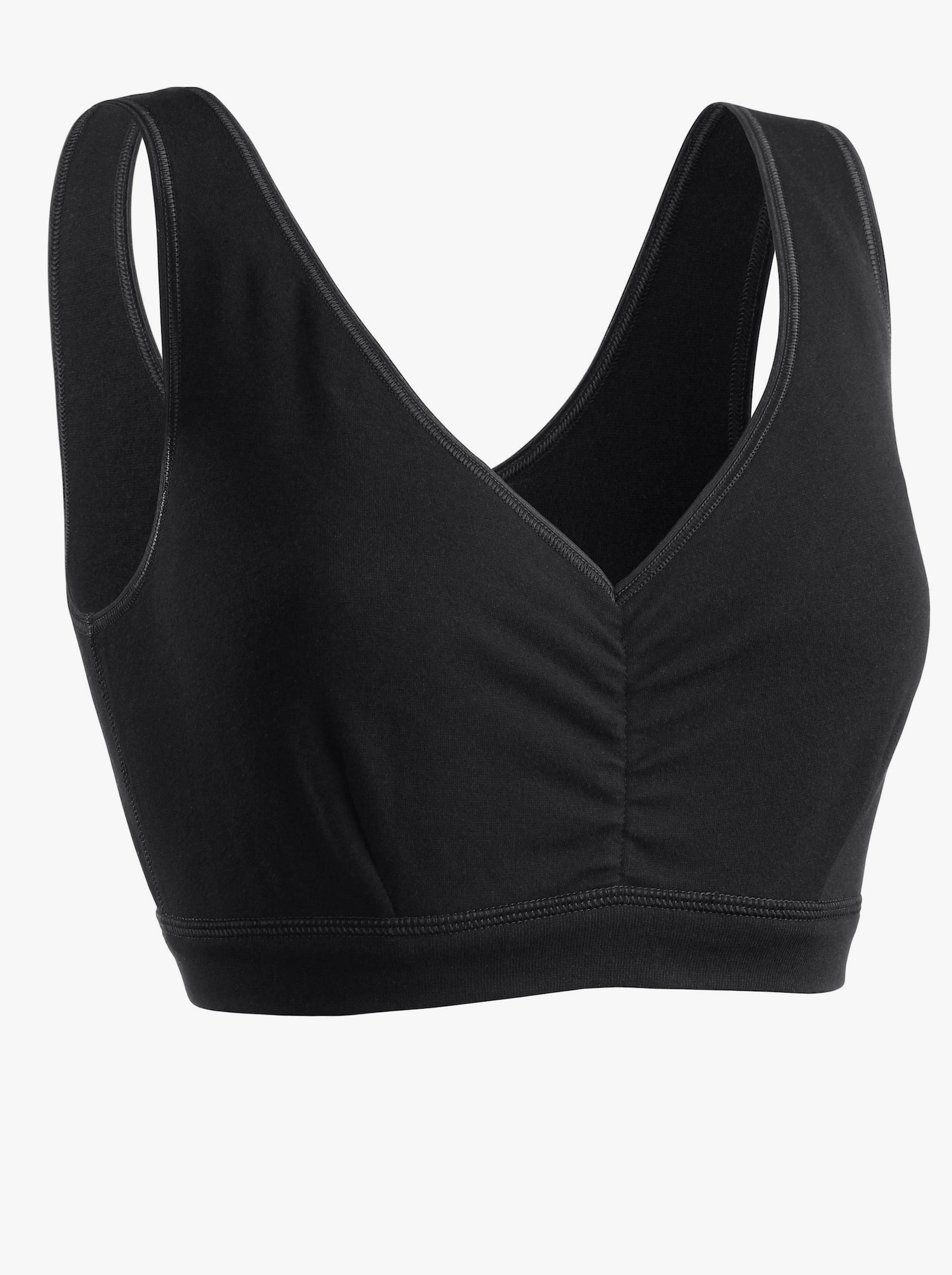 wäschepur Bustier mit doppeltem Softbund - aubergine + schwarz