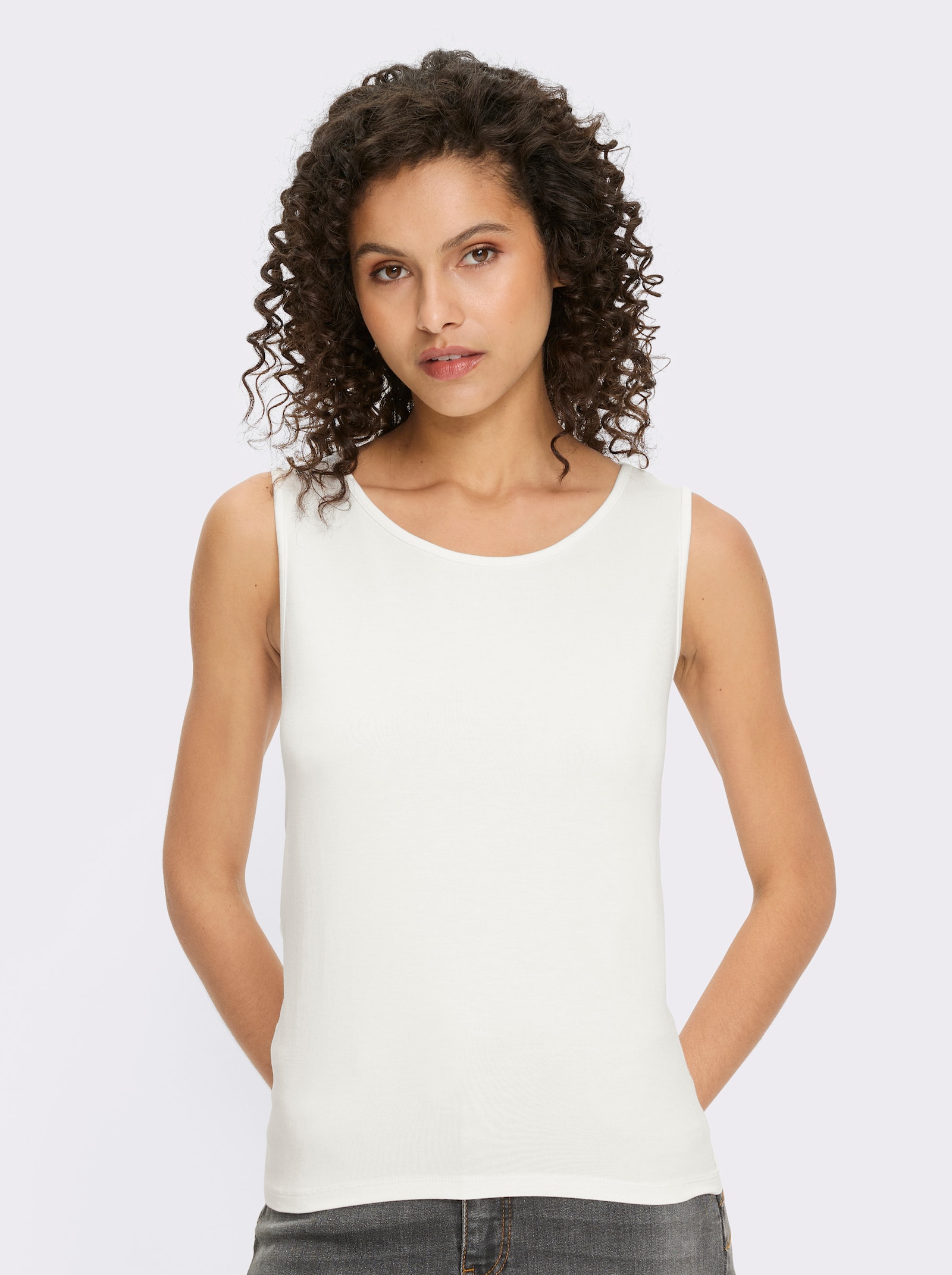 heine Débardeur avec nœud au dos - écru