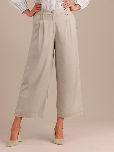 CREATION L PREMIUM Culotte mit Bundfalten - sand-meliert