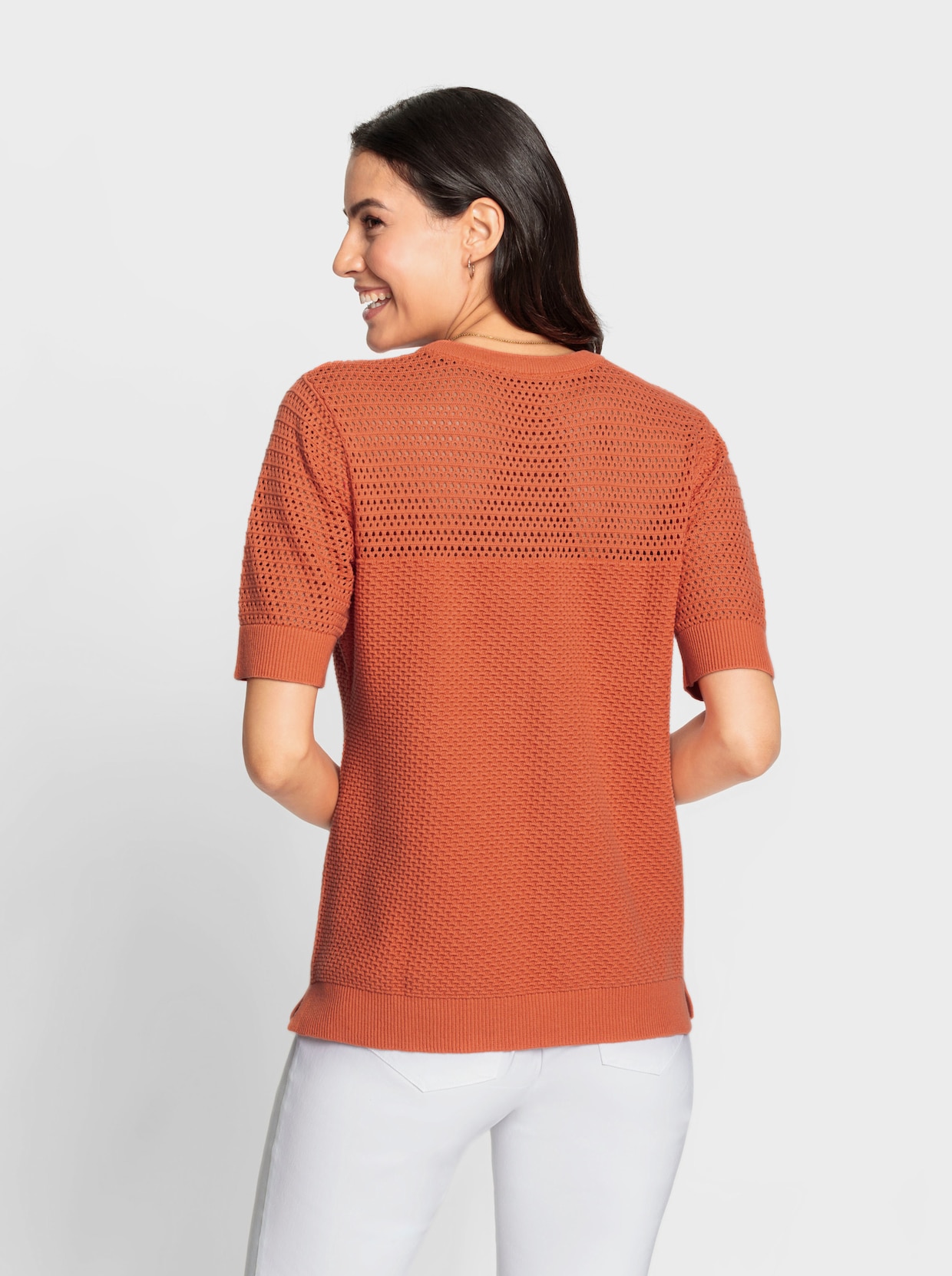 Pullover met korte mouwen - papaya