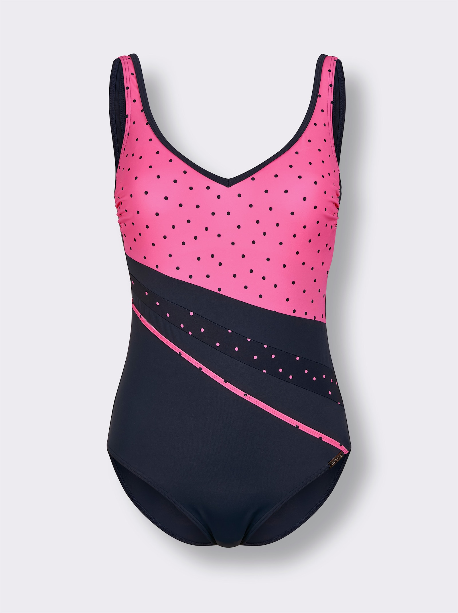 Sunmarin Maillot de bain - marine-fuchsia imprimé