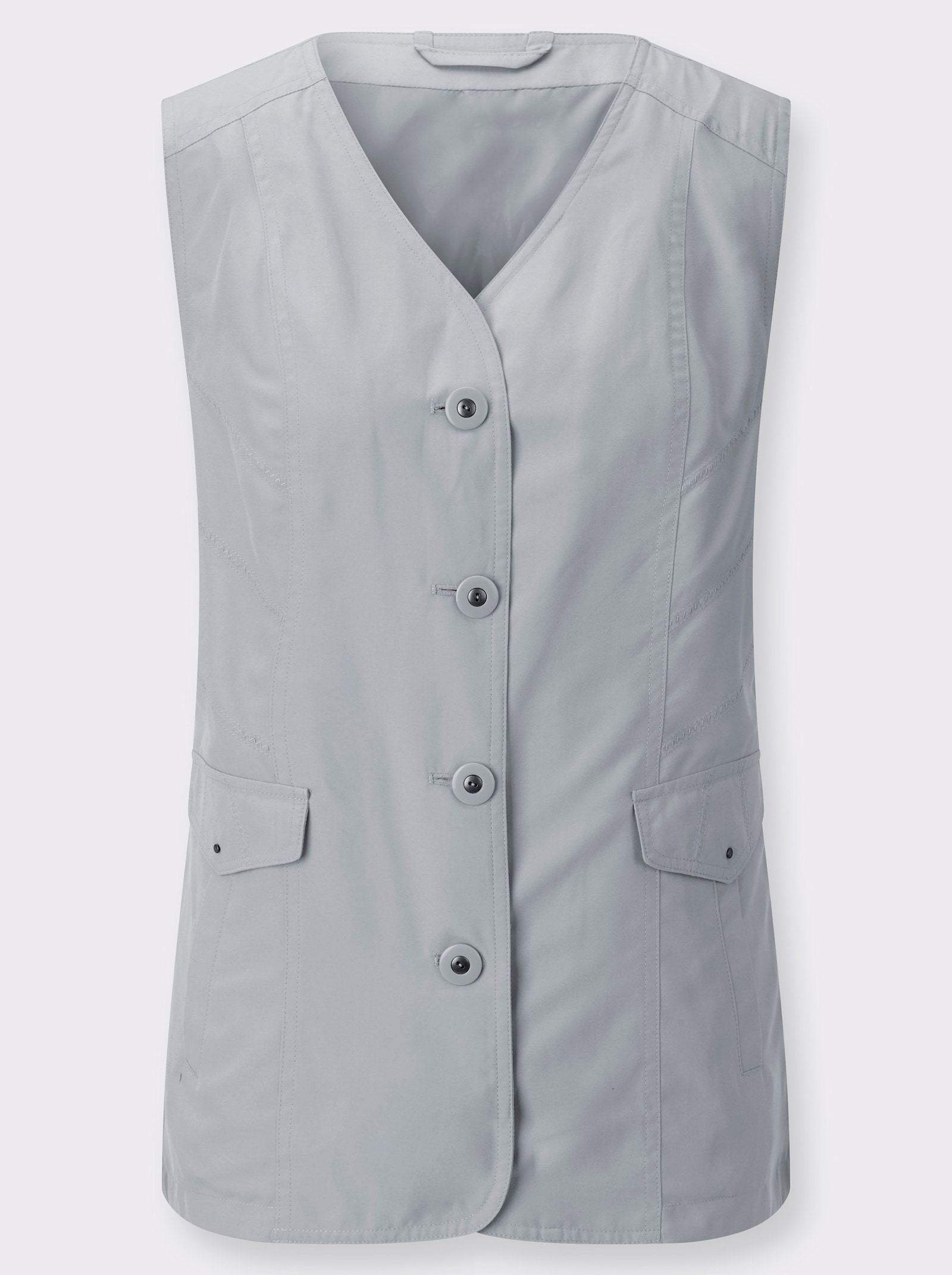 Functioneel gilet van microgaren - steengrijs