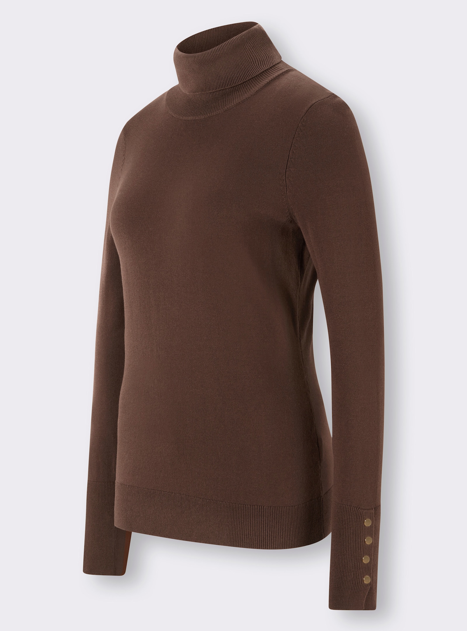 heine Rollkragenpullover in Viskose-Qualität - schoko