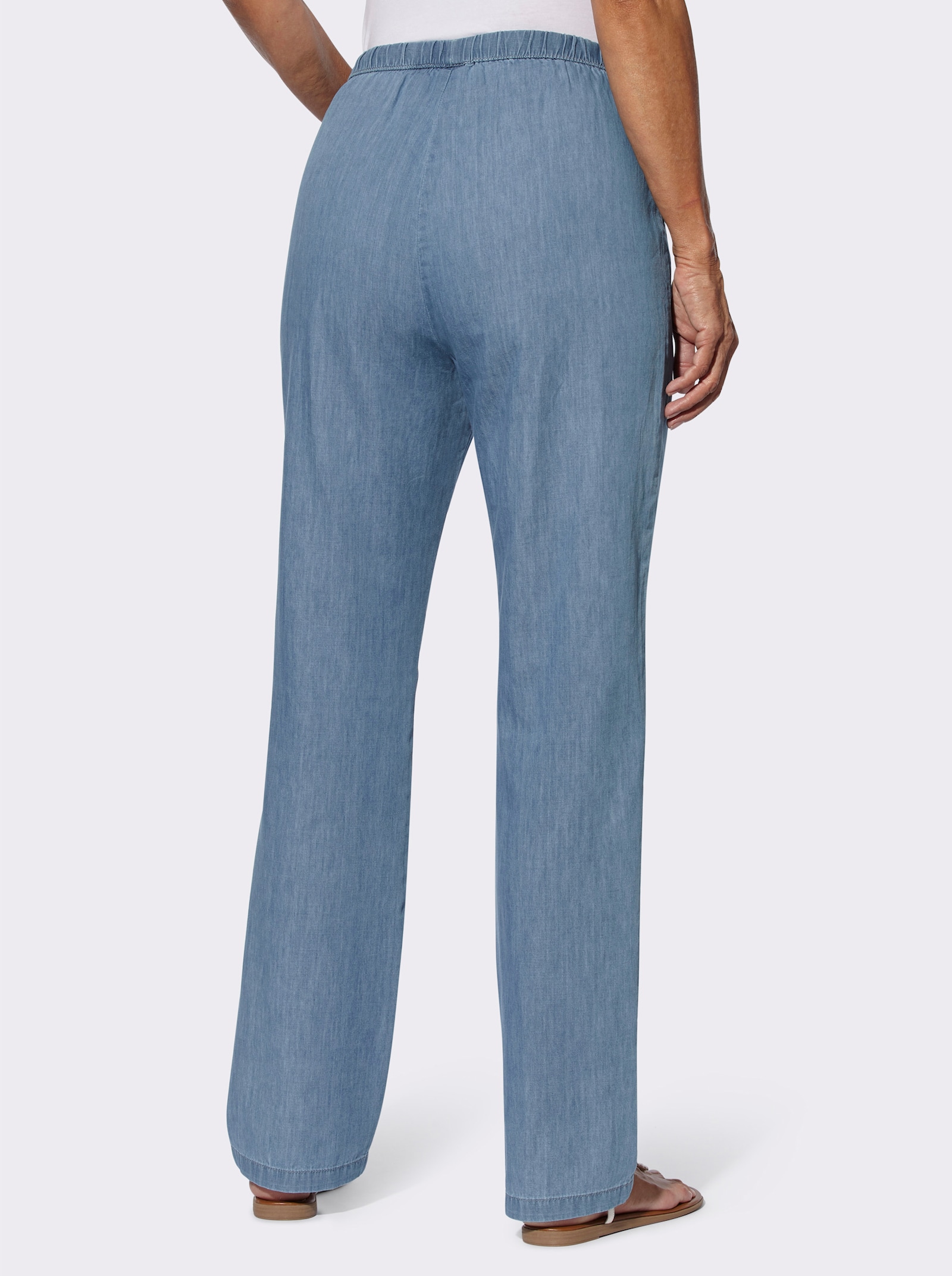 Jeans met wijde pijpen - blue-bleached