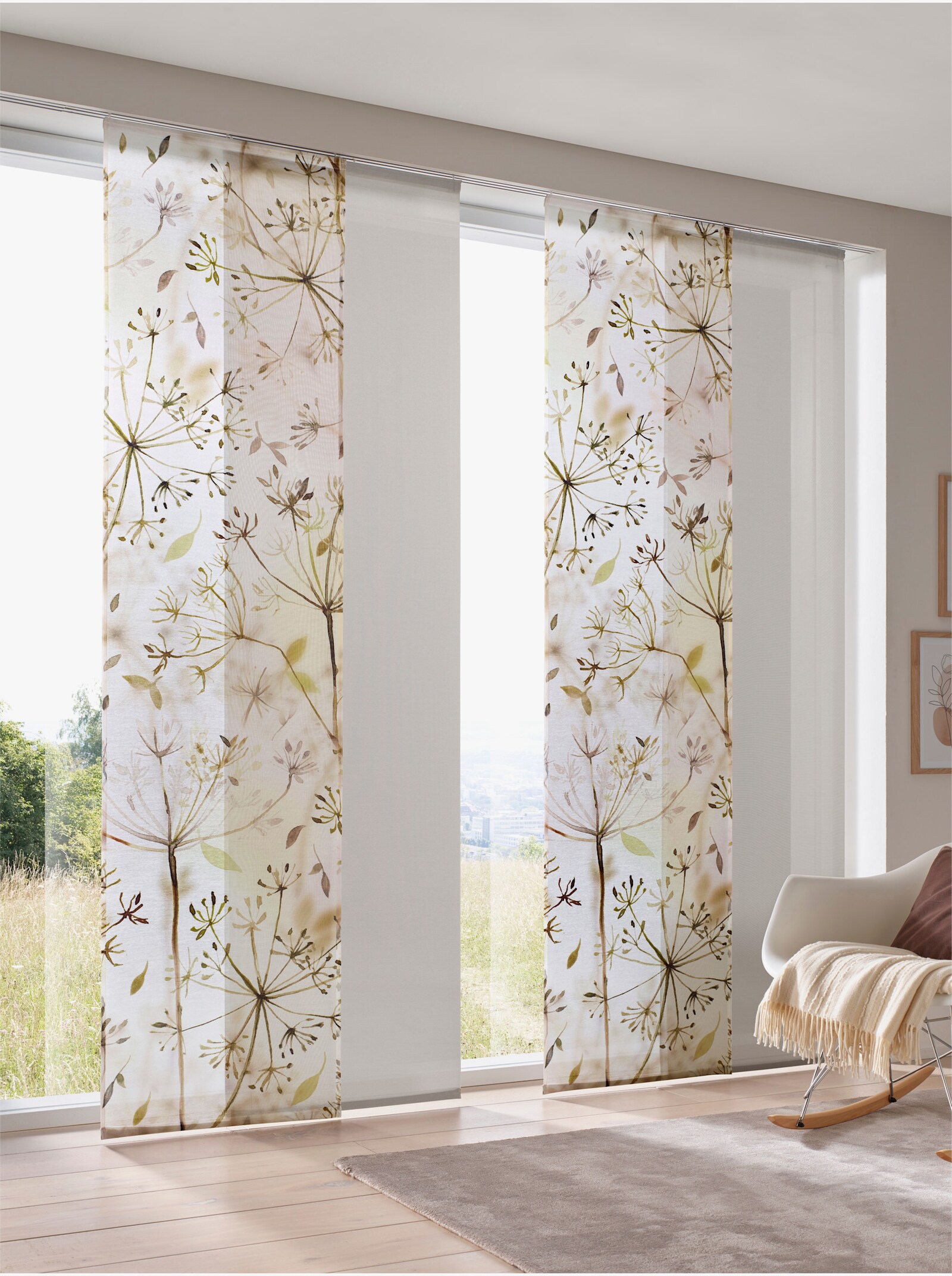 heine home Schiebevorhang - offwhite-gemustert