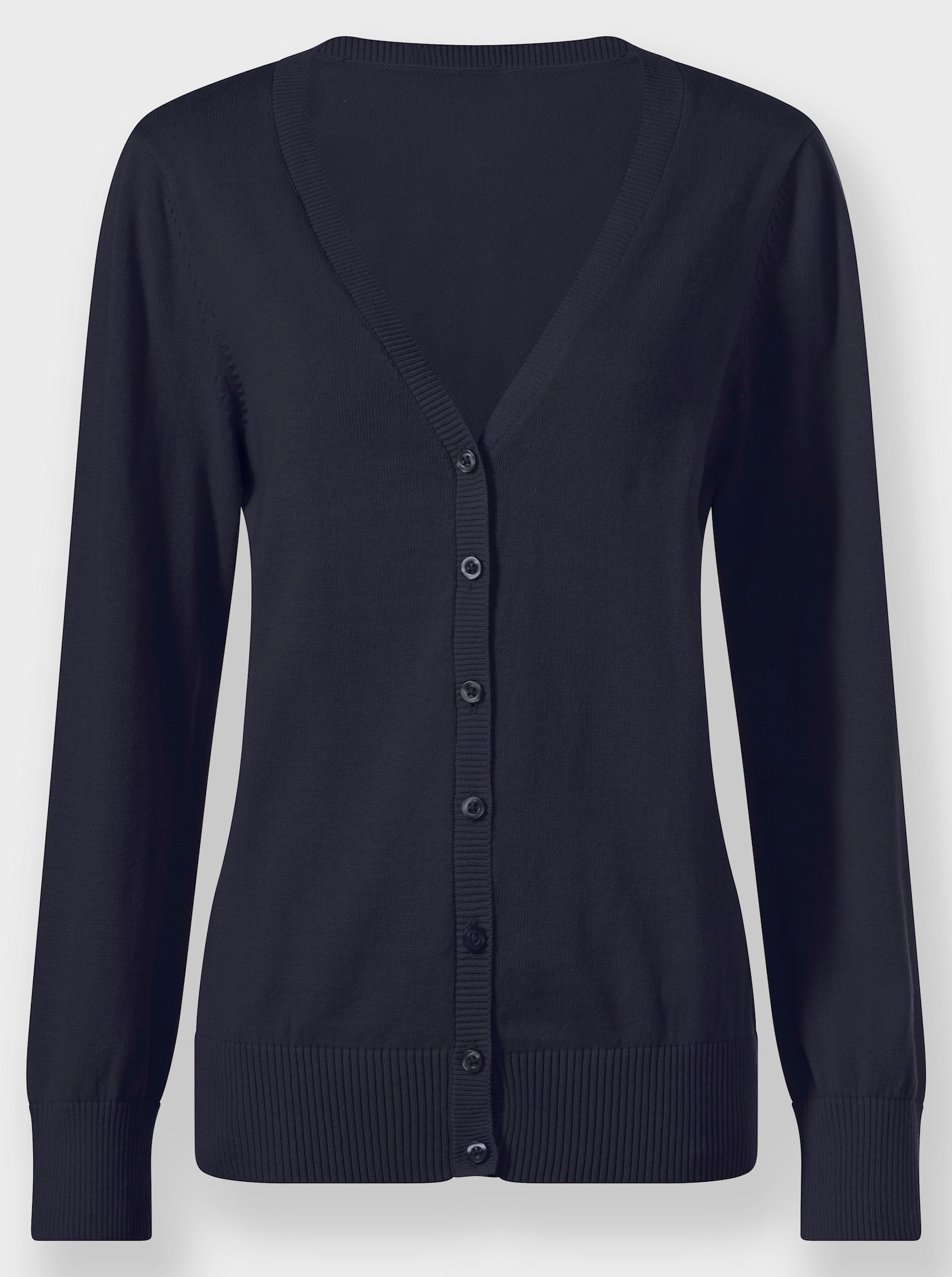 Strickjacke mit V-Ausschnitt - marine