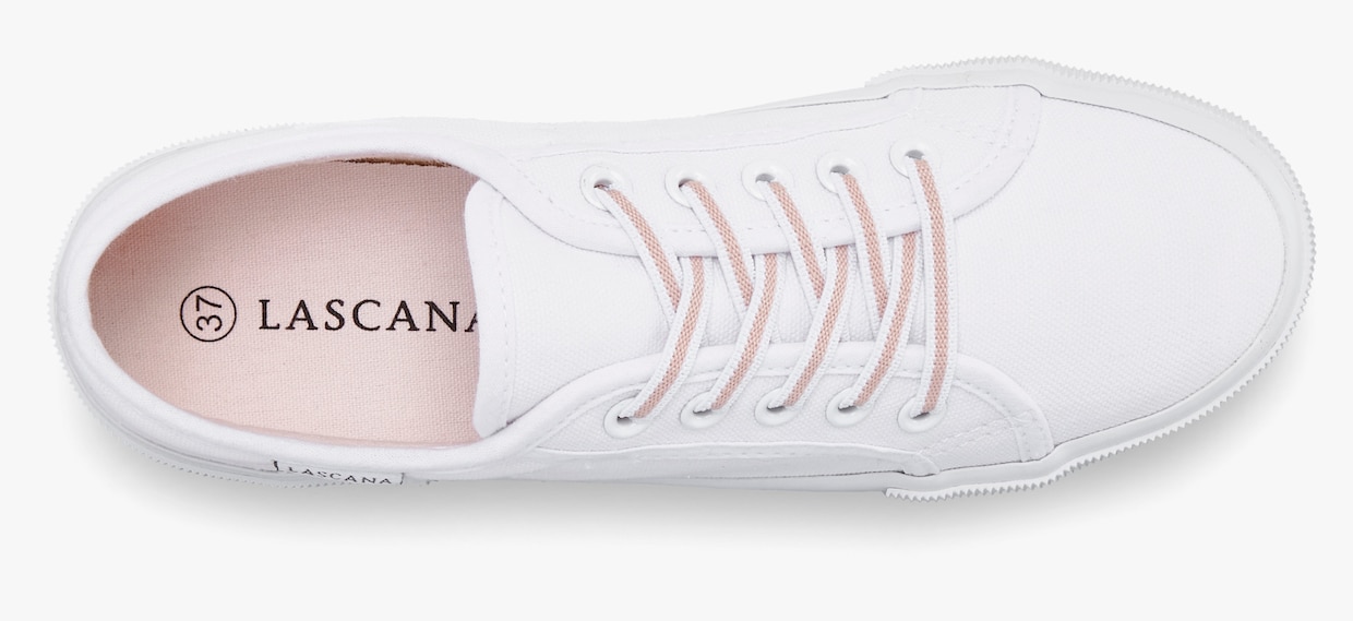 LASCANA Sneaker - weiß-rosé