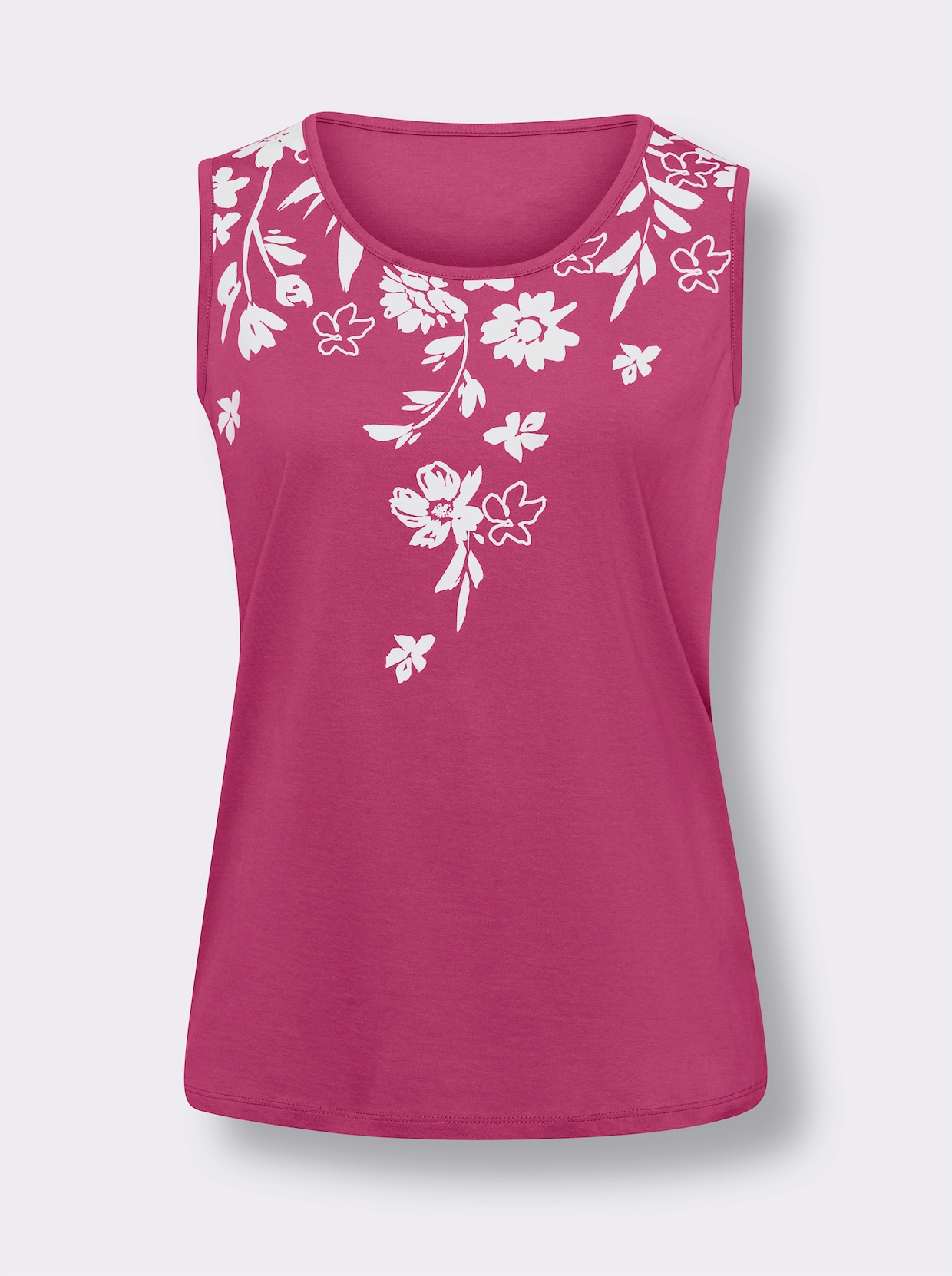 Linne - fuchsia-vit