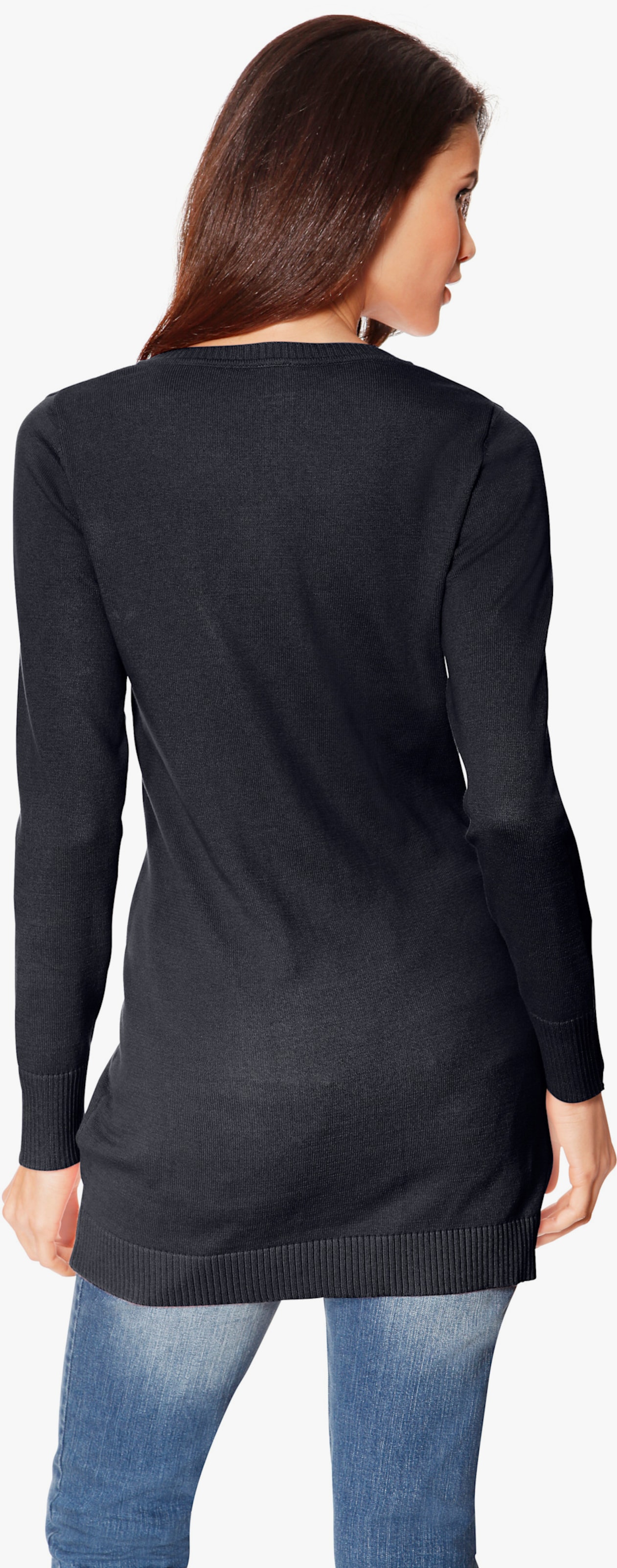 heine Feinstrickjacke mit Taschen - marine