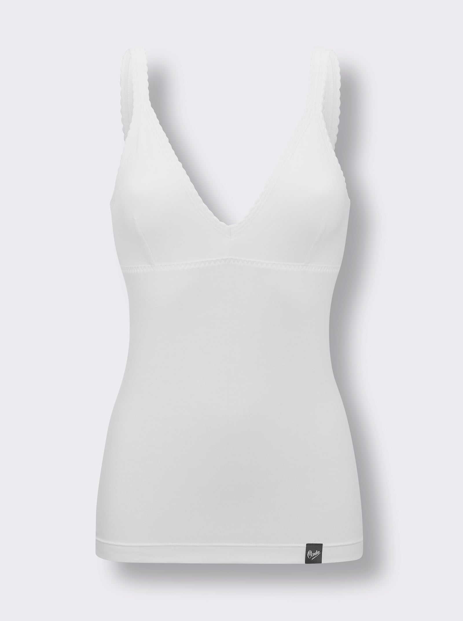 conta BH-Hemd ohne Bügel - weiß