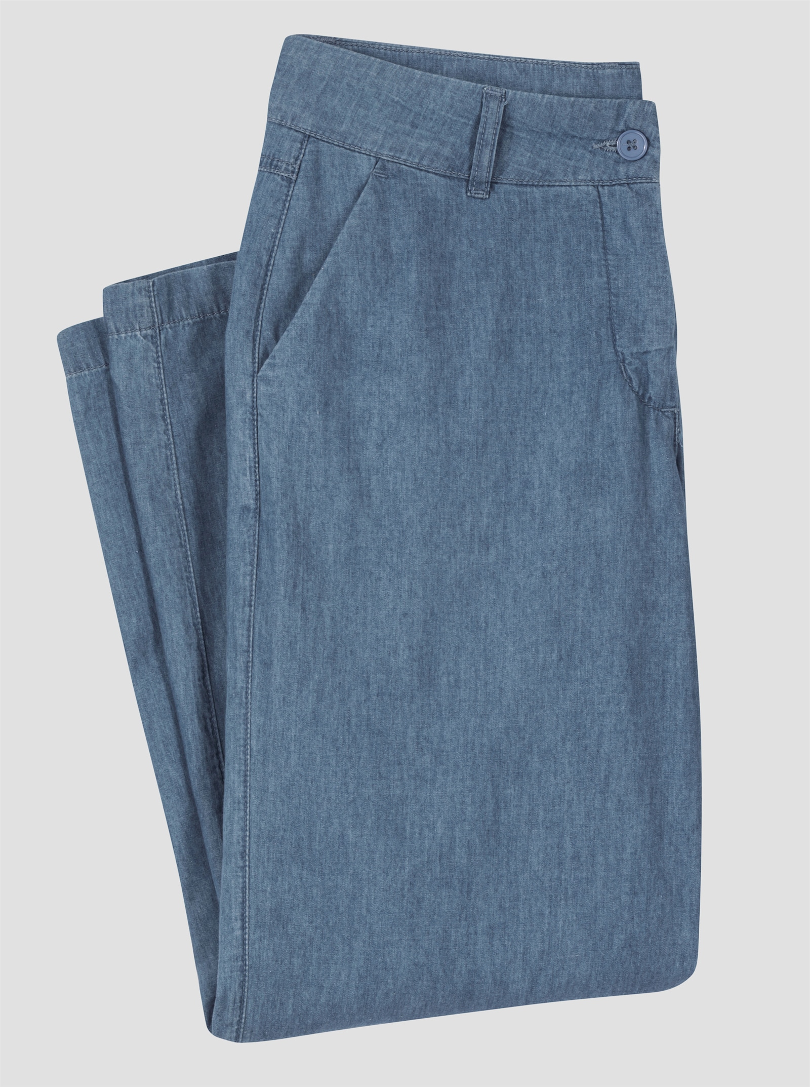 Culotte van jeansmateriaal, katoen - blue-bleached