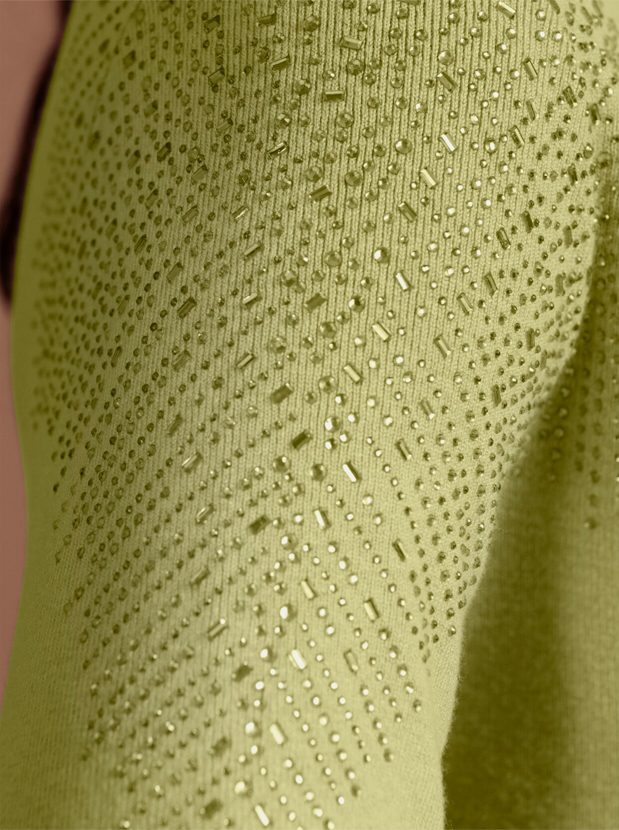 CREATION L PREMIUM Viskose-Merino-Pullover - lindgrün