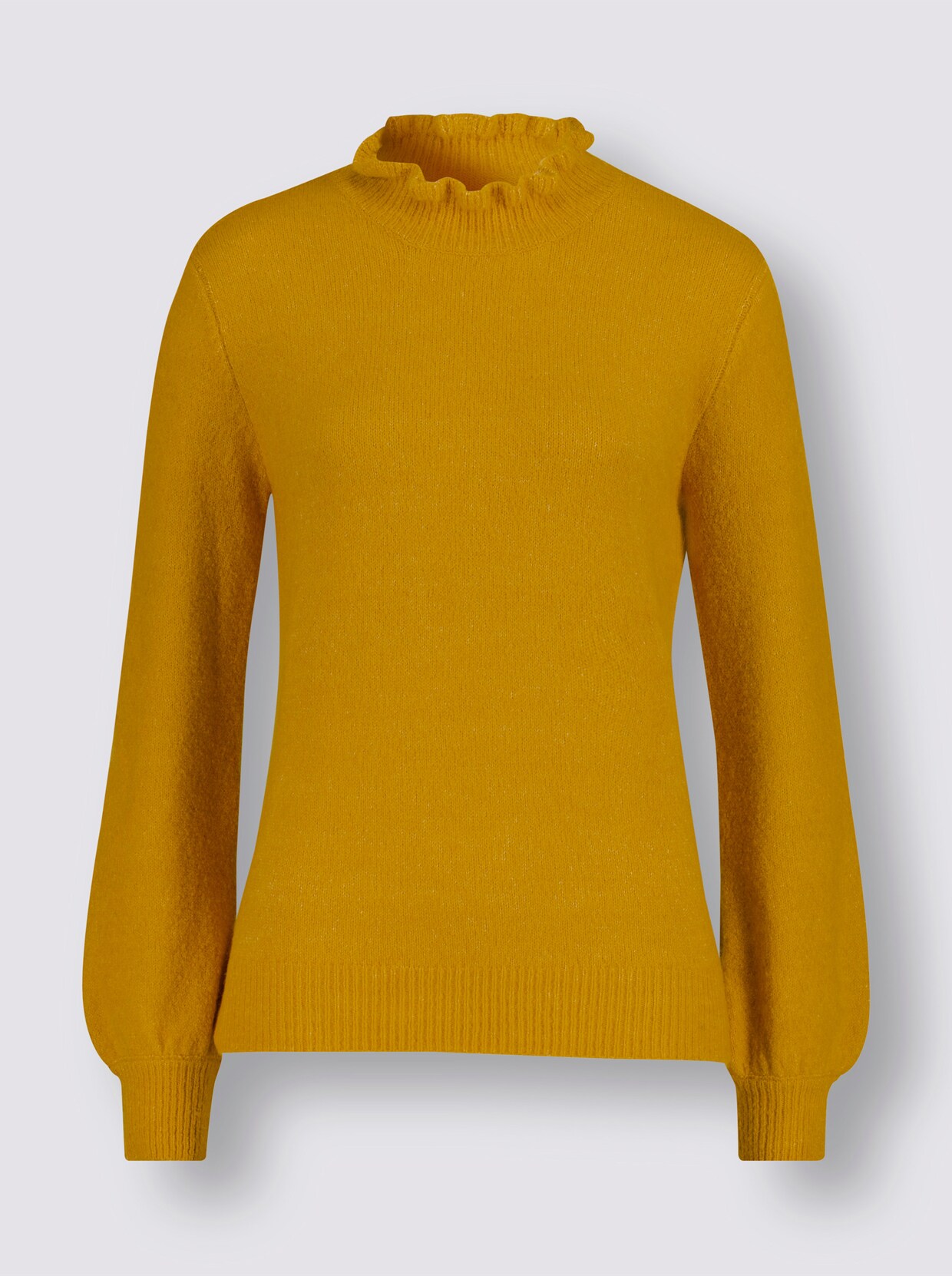 Langarm-Pullover - ocker-meliert