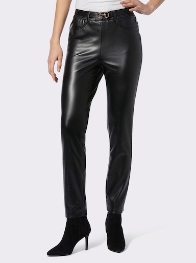 heine Pantalon en imitation cuir - noir