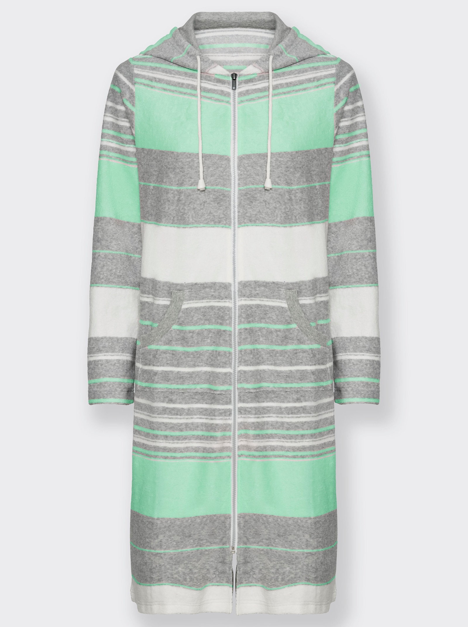 feel good Peignoir - menthe à rayures fines