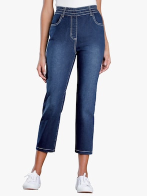 3/4-Jeans - blue-stone-washed