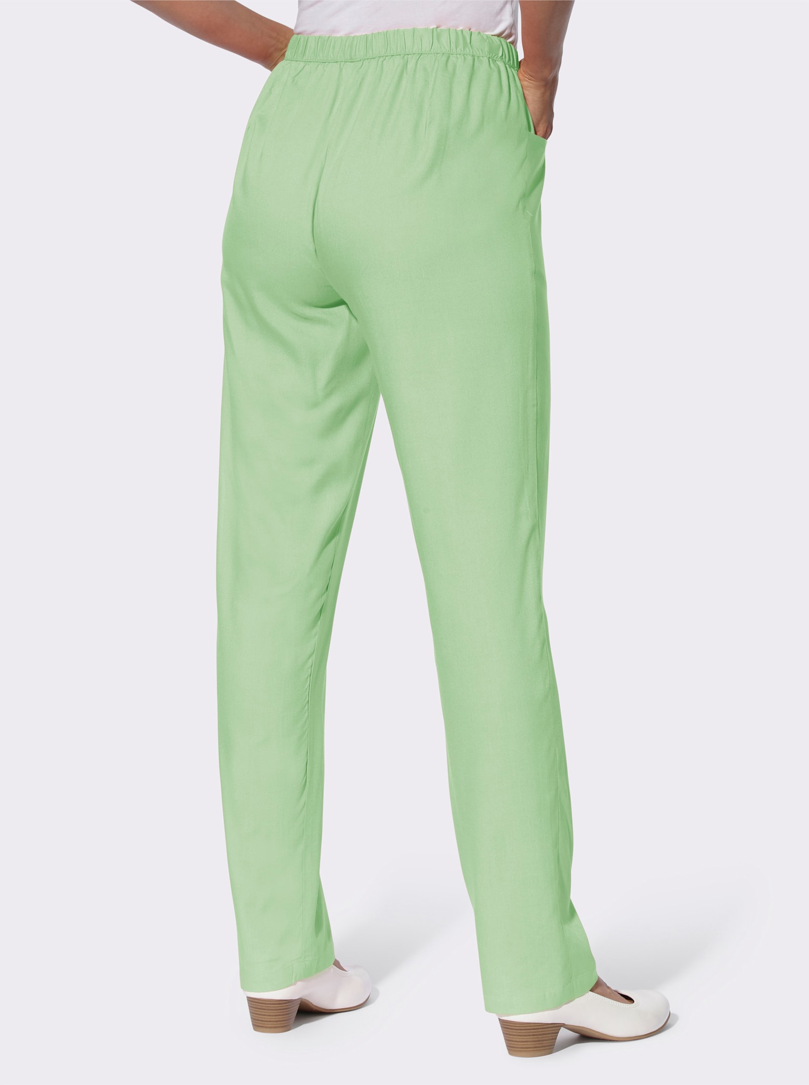 Schlupfhose im Doppelpack - reseda + reseda-bedruckt