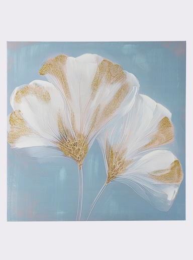 heine home Bild - blau-goldfarben