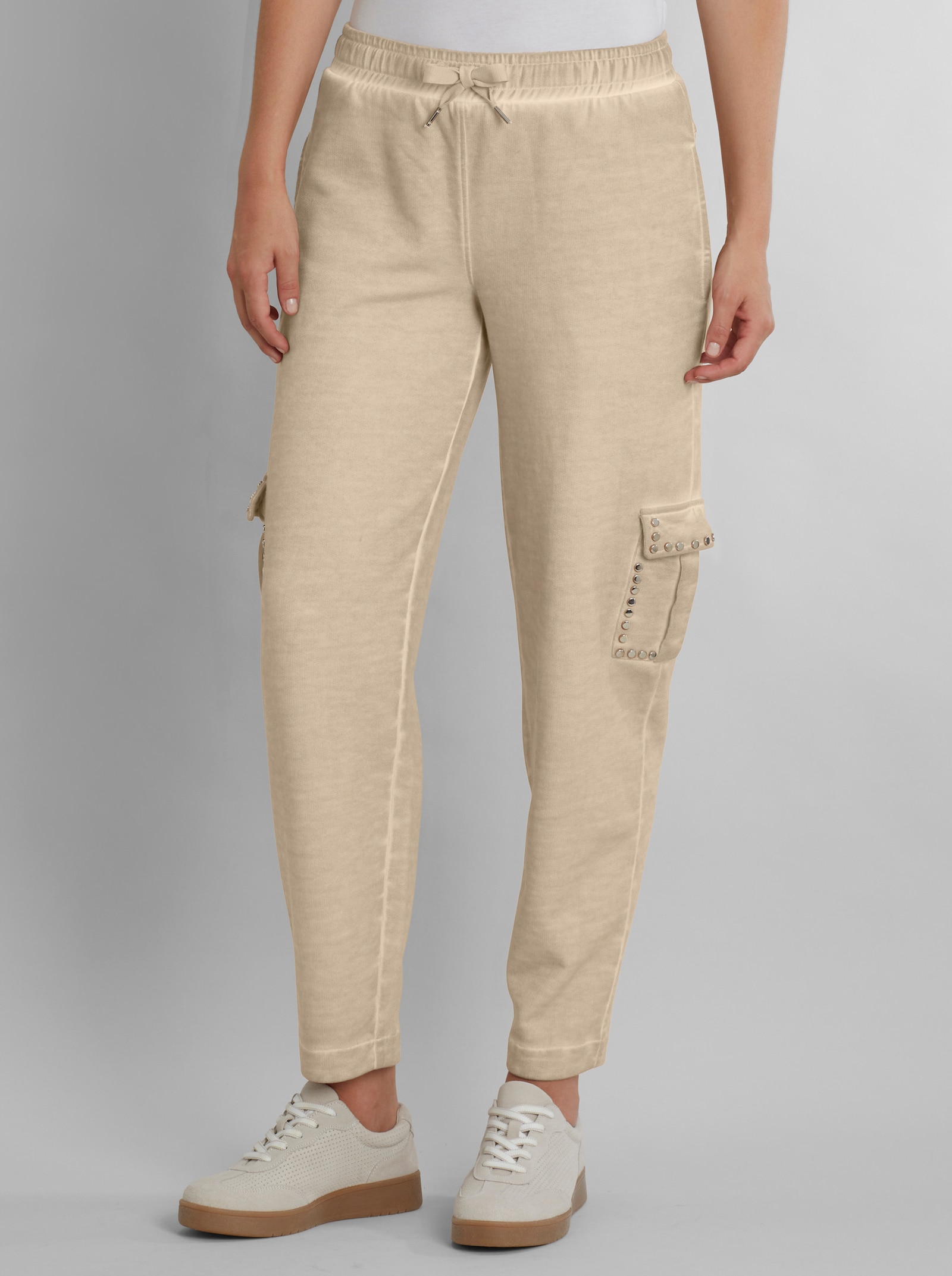 heine Sweathose mit Barrrel-Leg - beige