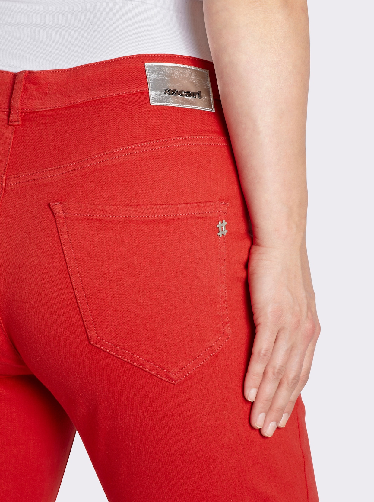 Ascari 5-Pocket-Jeans mit Push-up-Effekt - rot