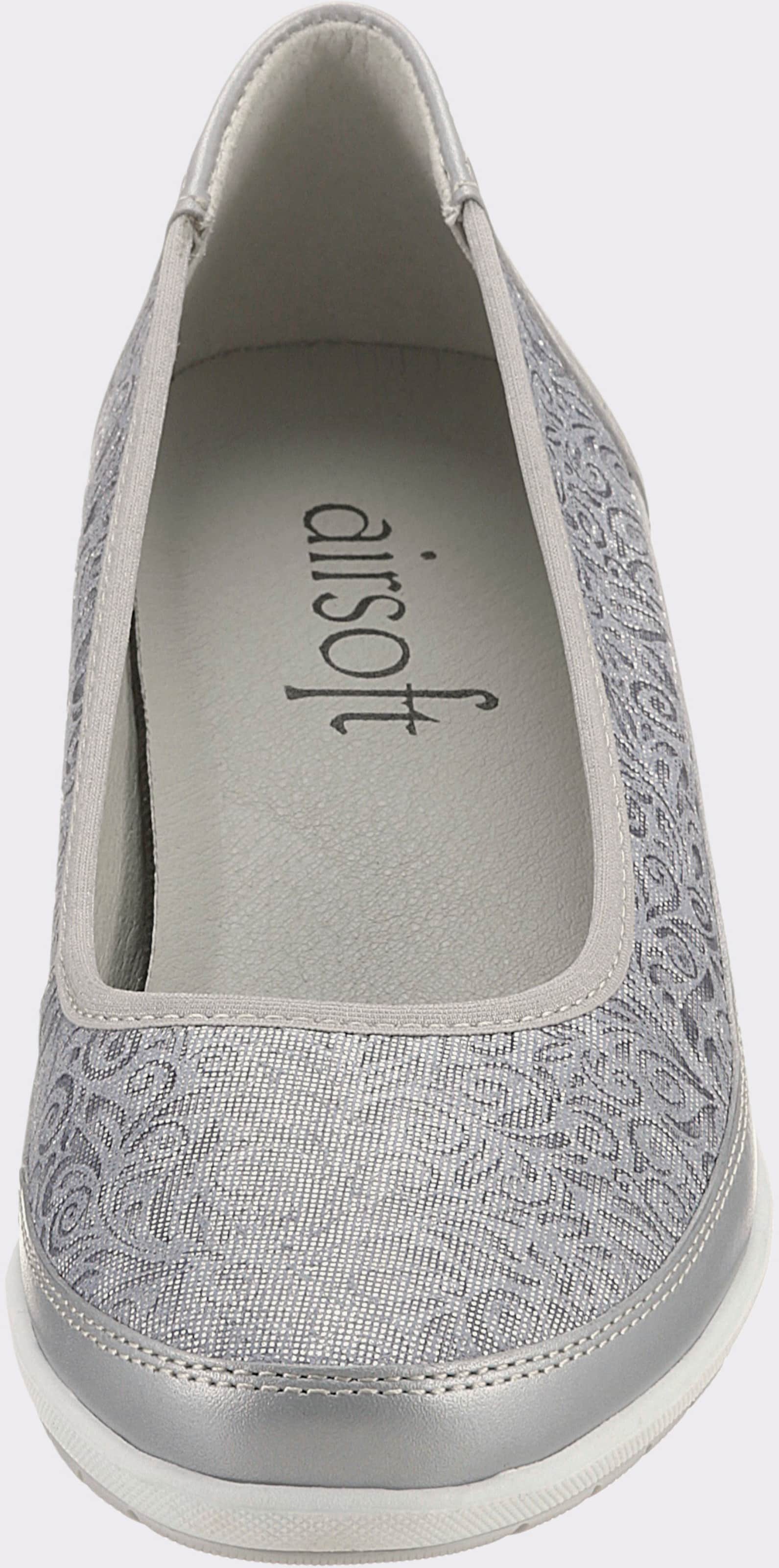 airsoft comfort+ Ballerina - silberfarben-gemustert