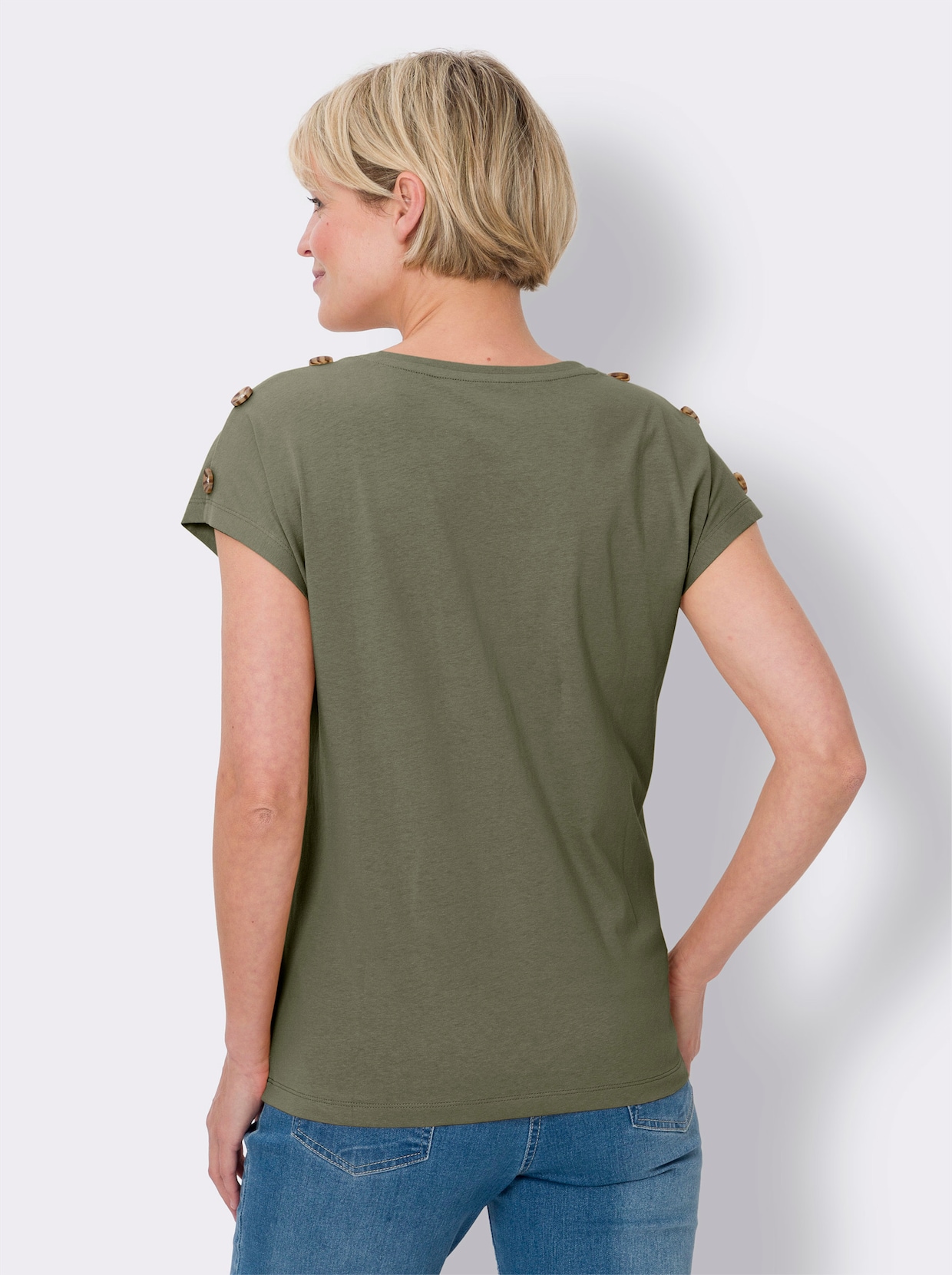 Kortärmad topp - khaki