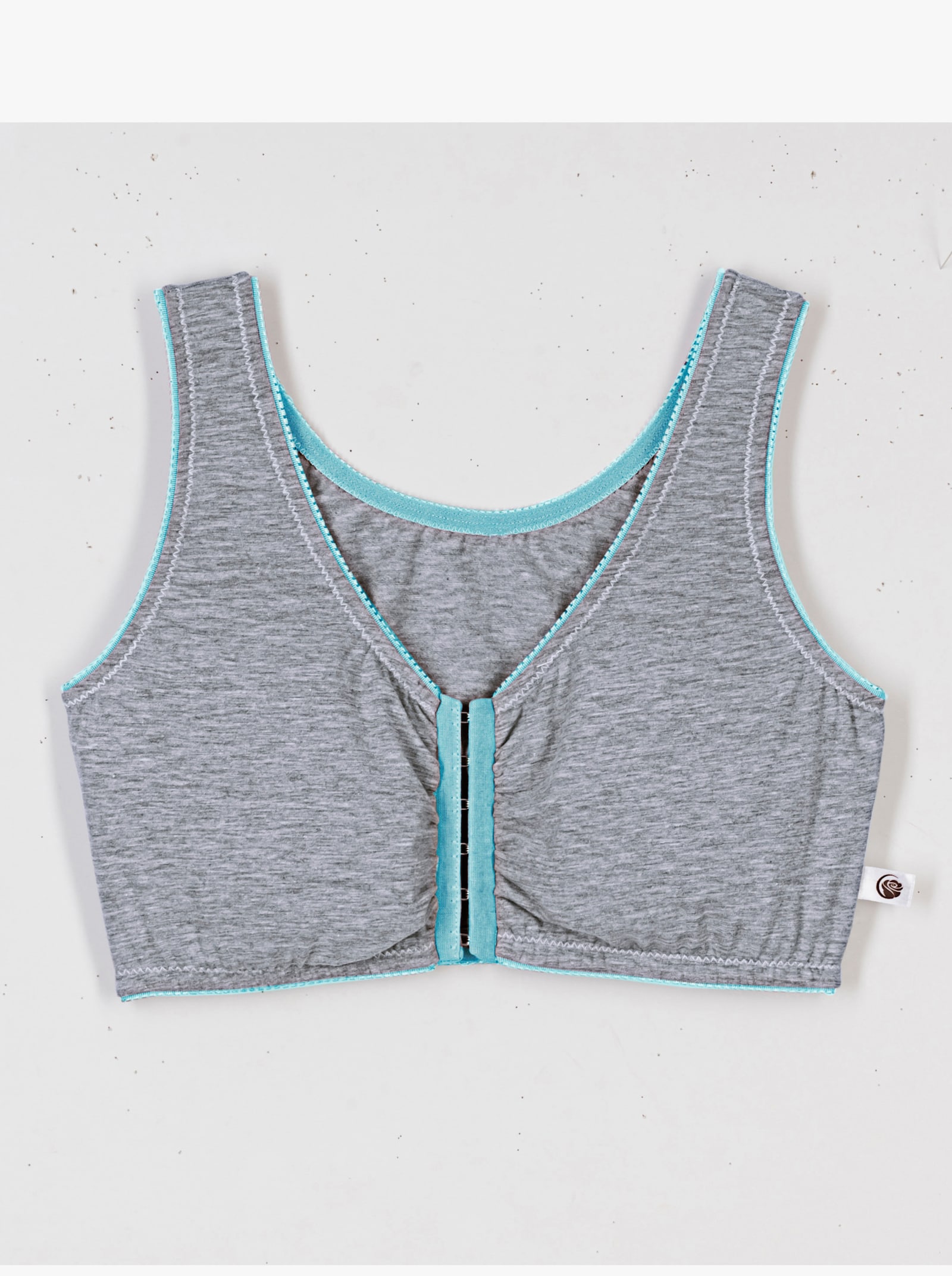 wäschepur Bustier mit Vorderverschluss - 3x grau-melange