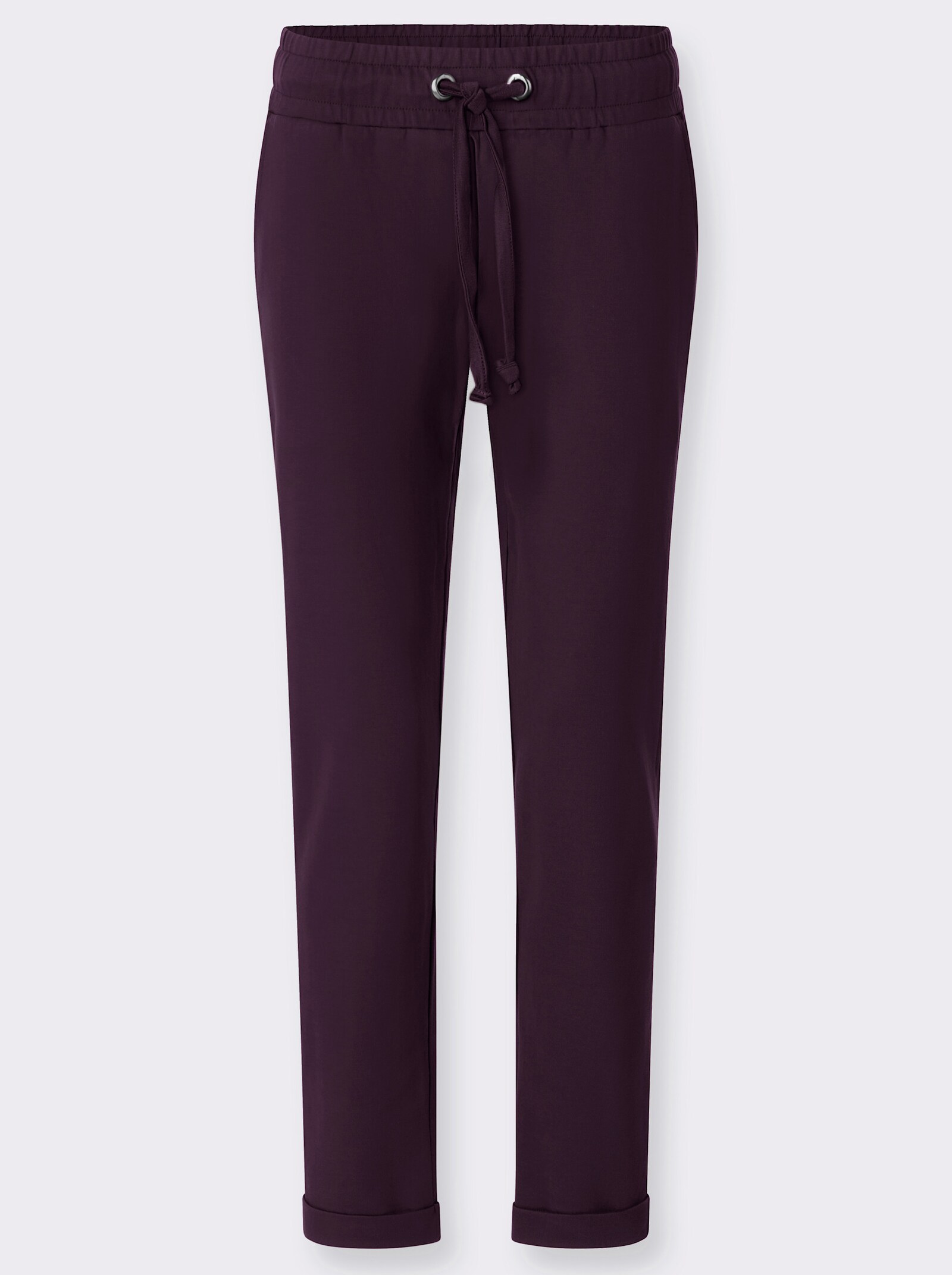  Sweathose mit Rundum-Dehnund - aubergine