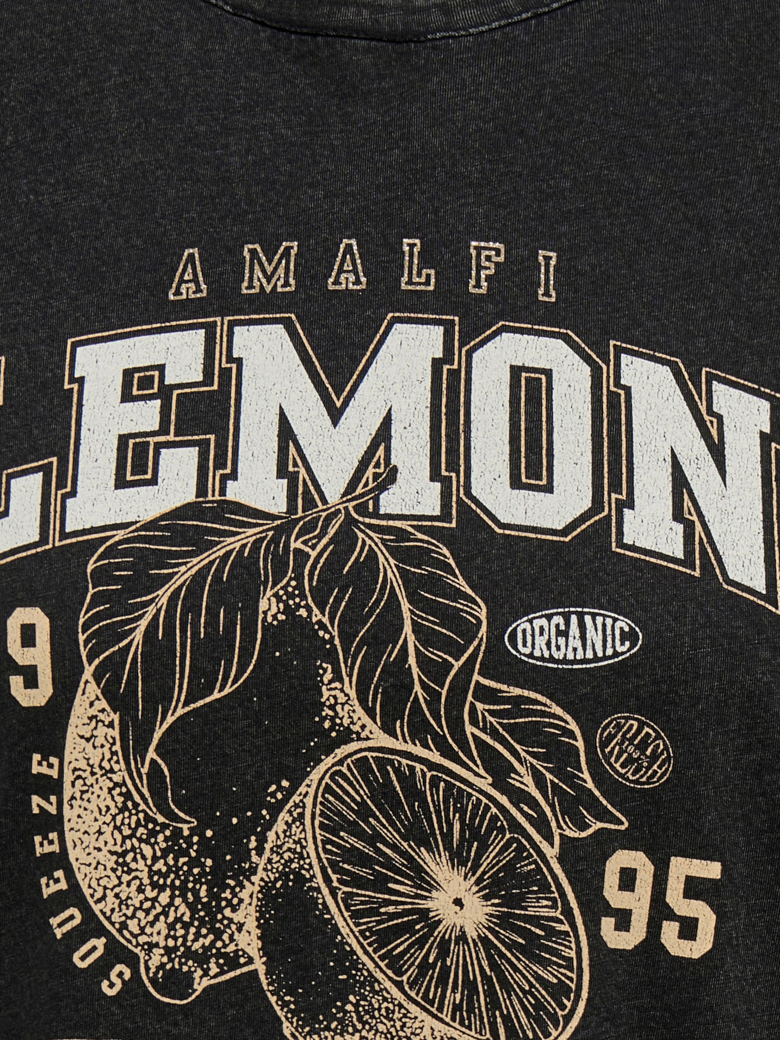 ONLY CARMAKOMA T-Shirt - black print:fruity lemon
