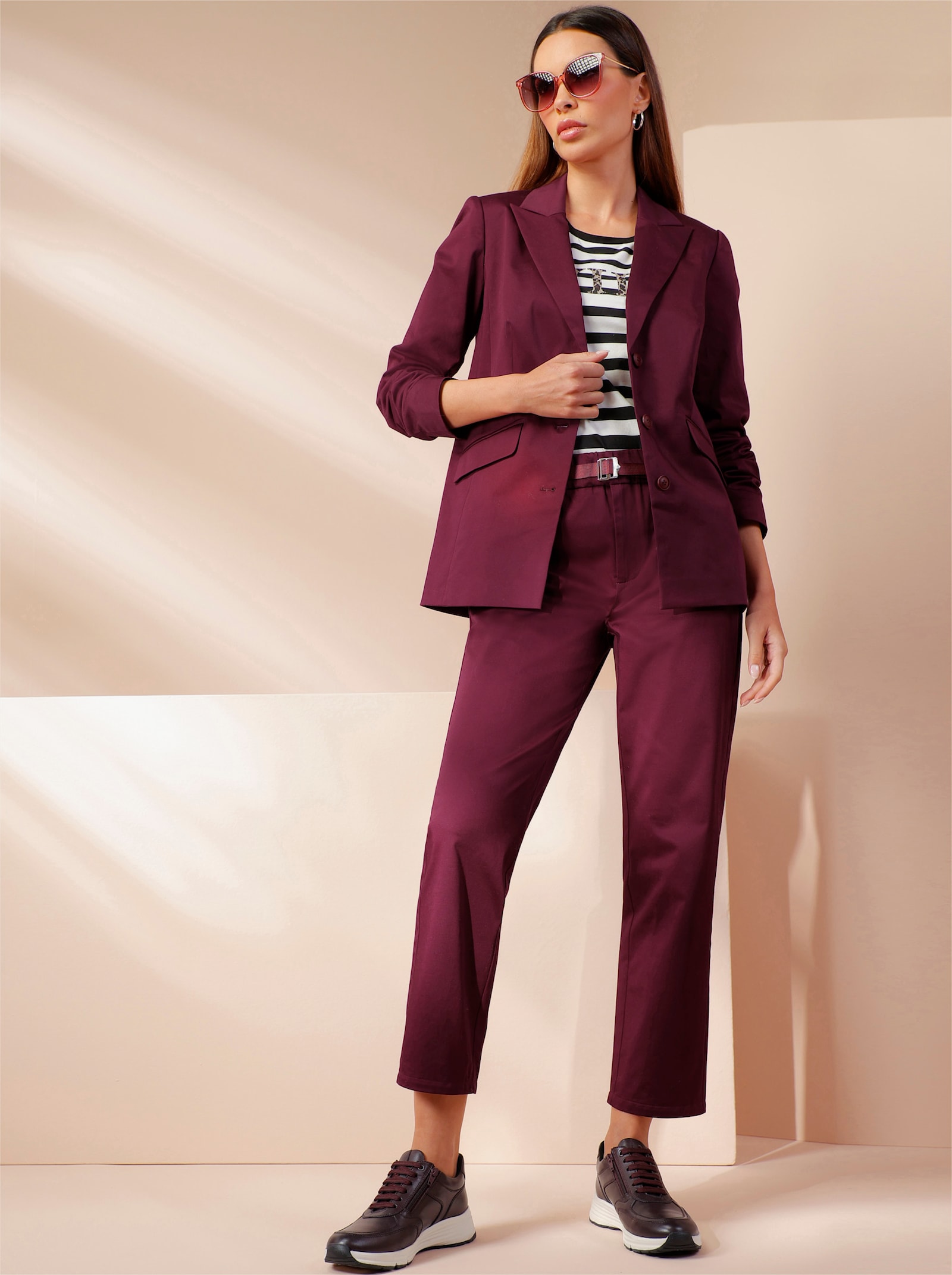 heine Blazer mit dezentem Glanz - burgund