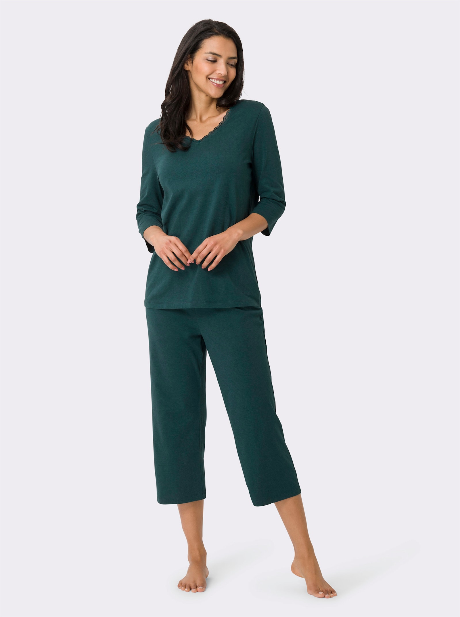 Pyjama met zacht draaggevoel - petrol