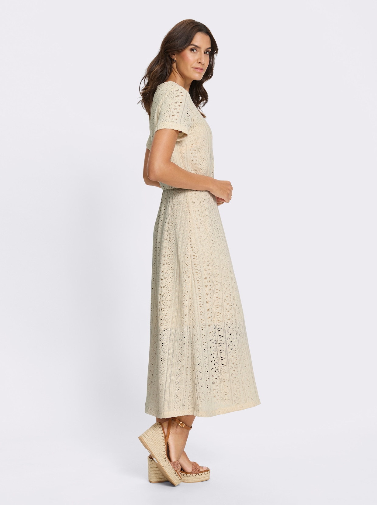 Jerseykleid - champagner